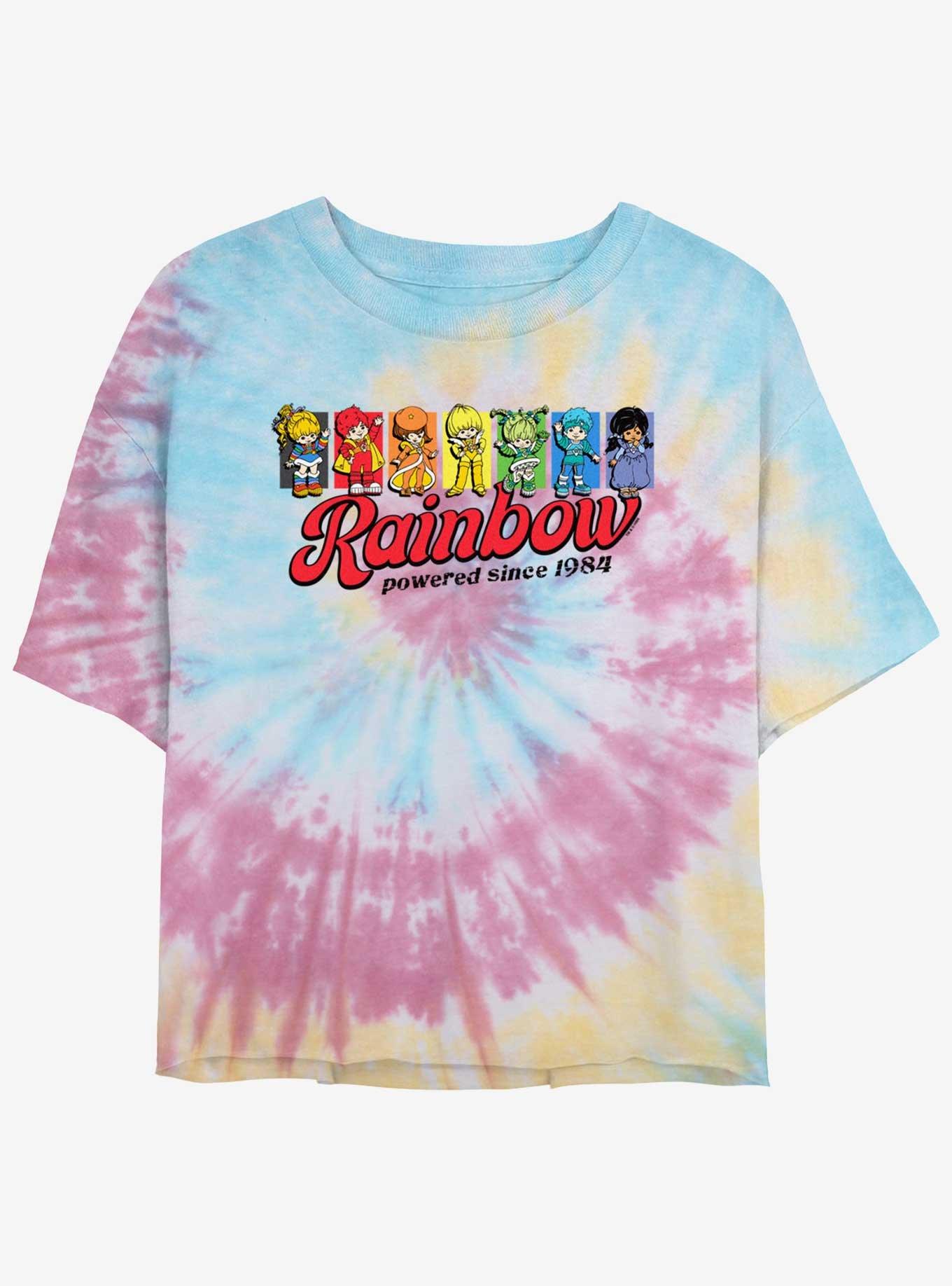 Rainbow Brite Rainbow Power Girls Tie-Dye Crop T-Shirt, , hi-res
