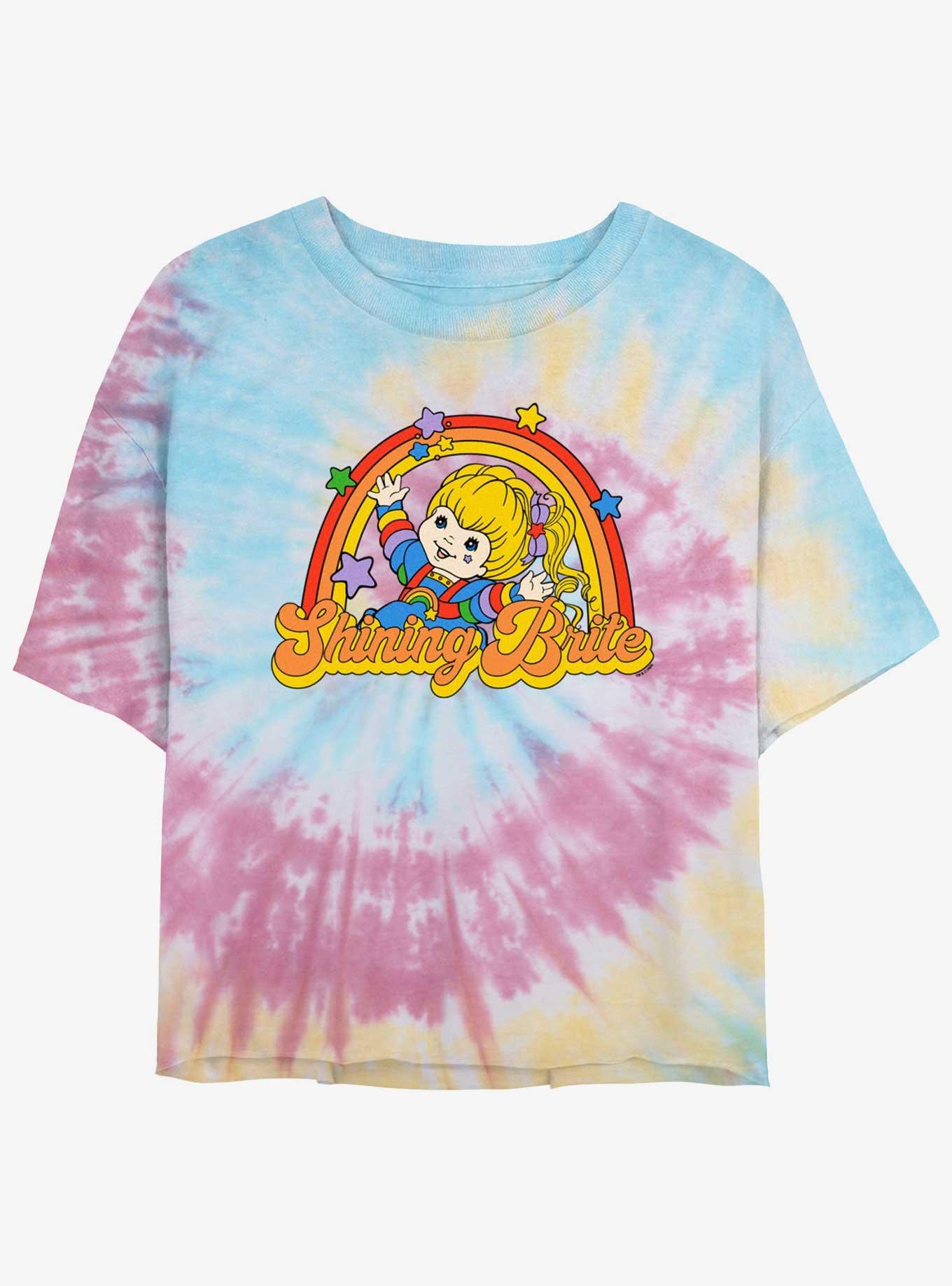 Rainbow Brite Shining Brite Girls Tie-Dye Crop T-Shirt, , hi-res