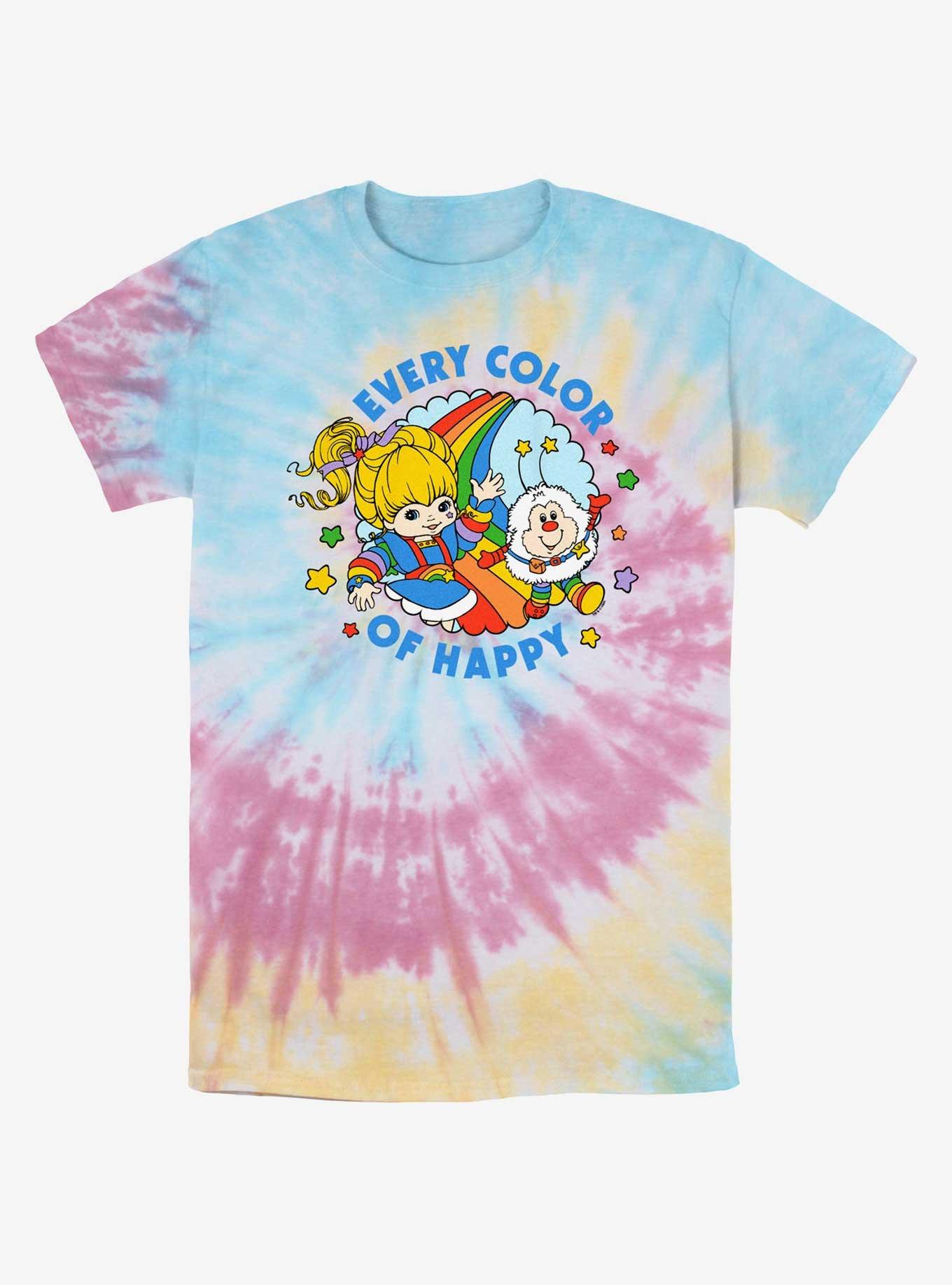 Rainbow Brite Every Color Of Happy Tie-Dye T-Shirt, BLUPNKLY, hi-res