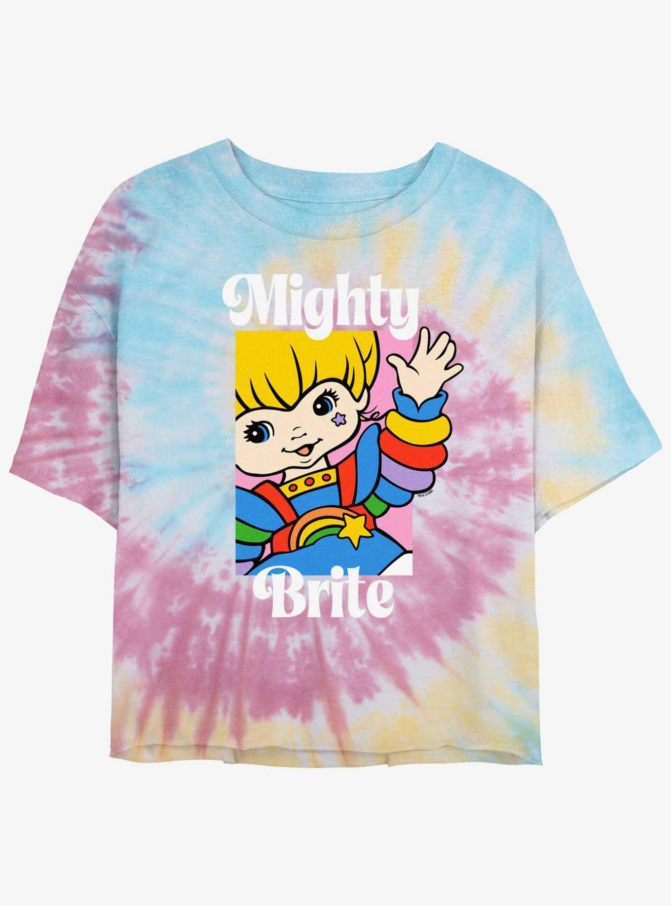 Rainbow Brite Mighty Brite Girls Tie-Dye Crop T-Shirt, , hi-res