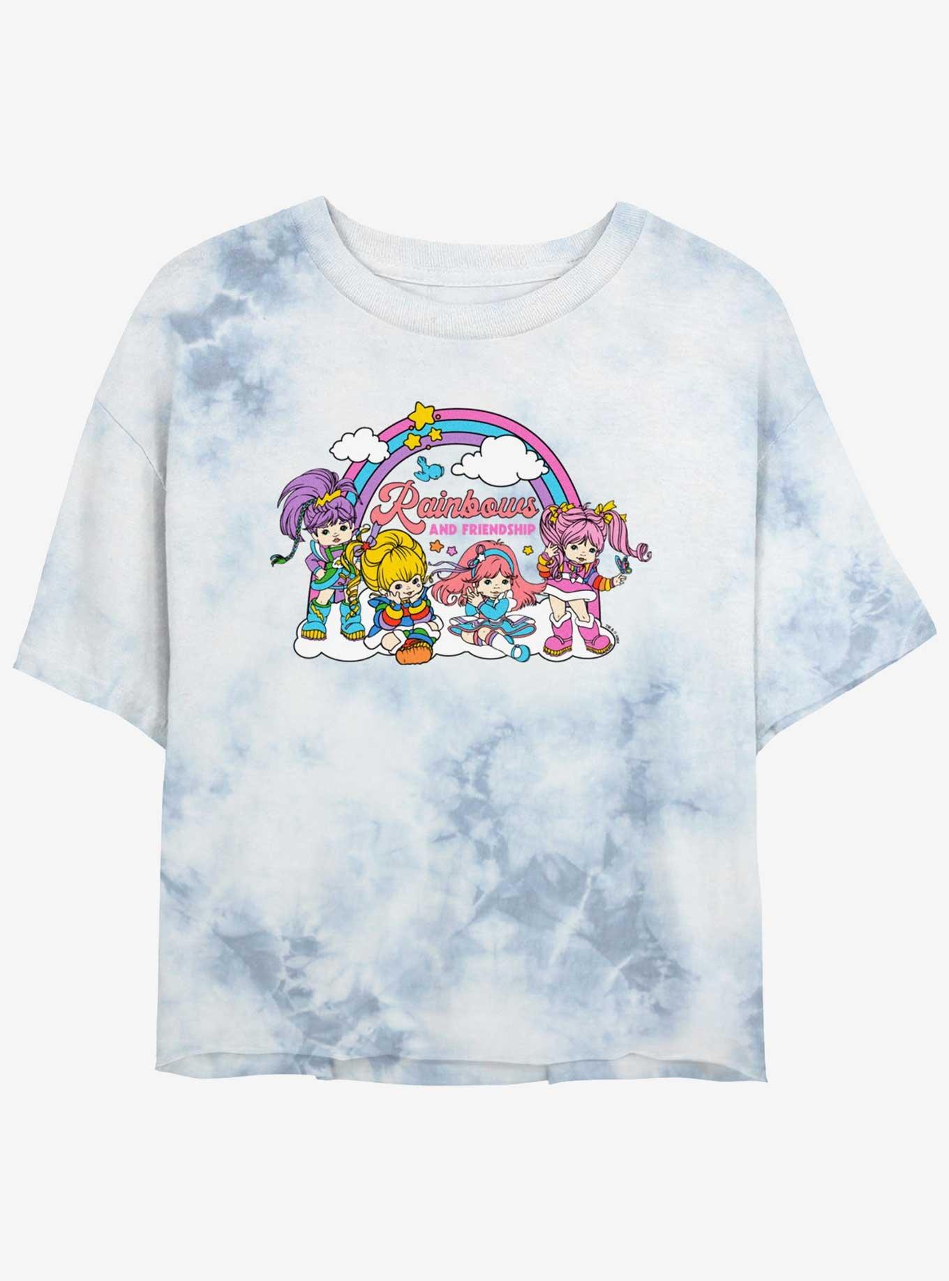 Rainbow Brite Rainbows And Friendship Girls Tie-Dye Crop T-Shirt, , hi-res
