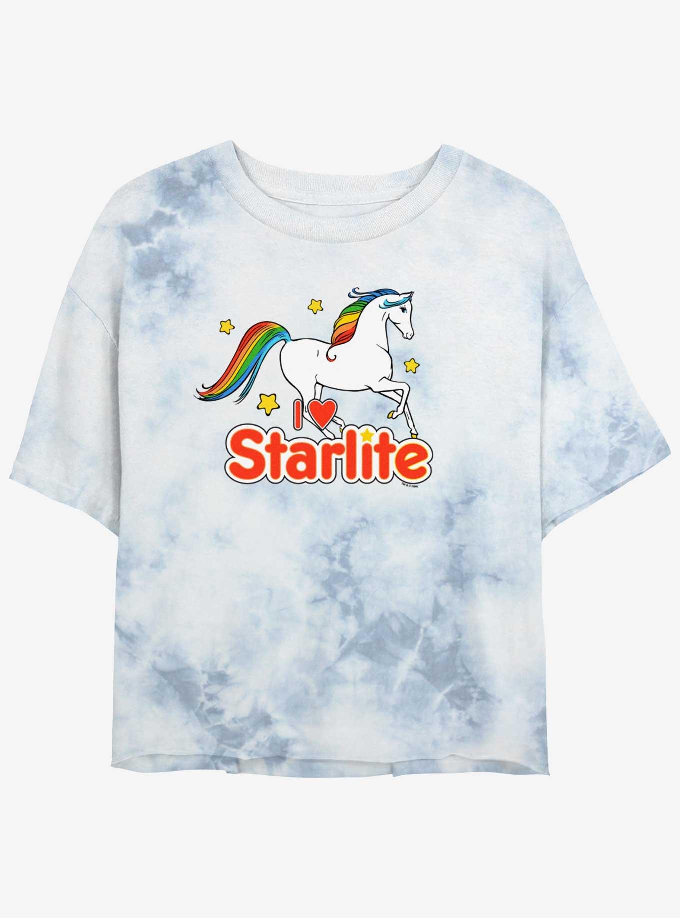 Rainbow Brite I Love Starlite Girls Tie-Dye Crop T-Shirt, , hi-res