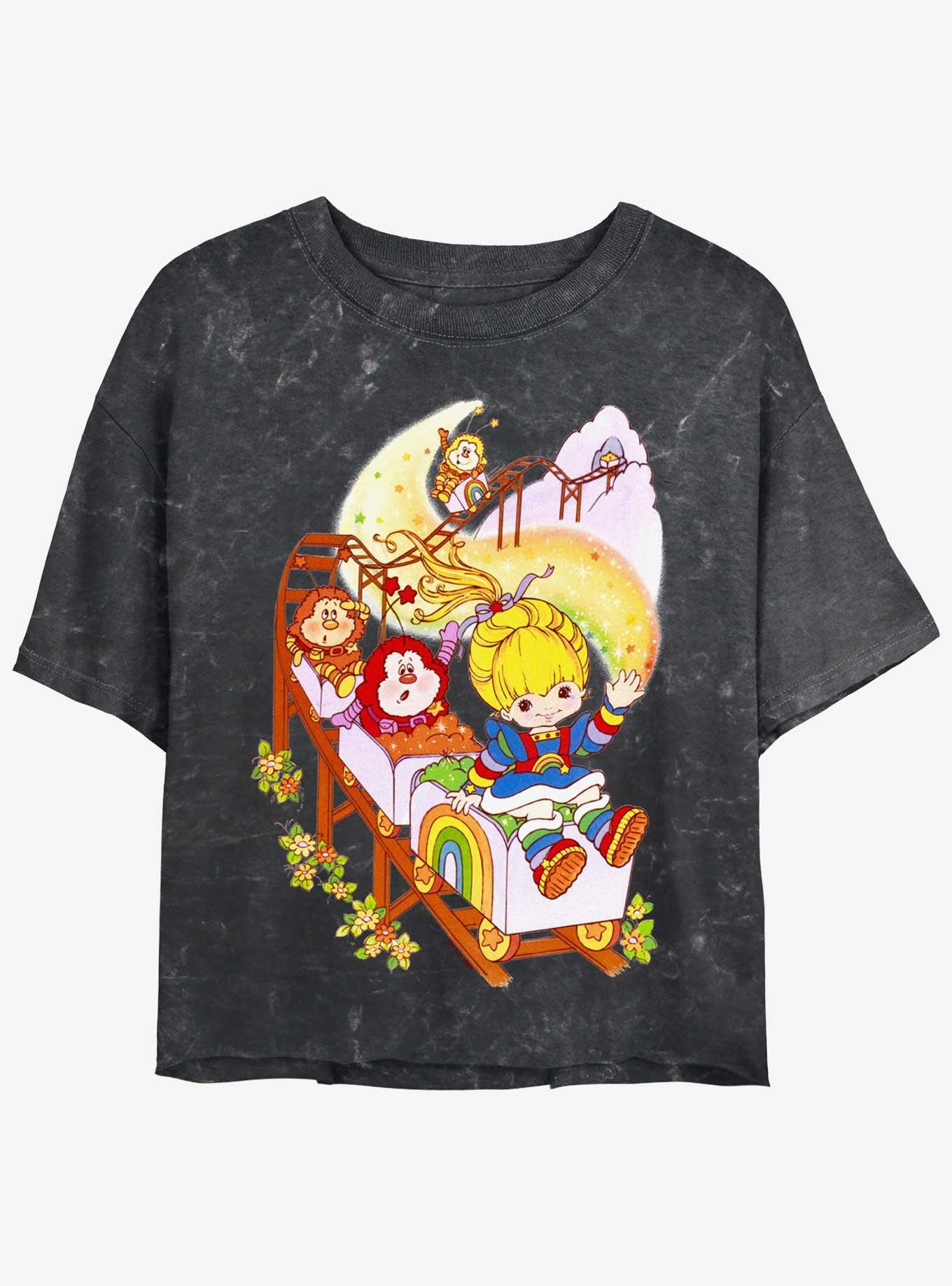 Rainbow Brite Rainbow Coaster Girls Mineral Wash Crop T-Shirt, , hi-res