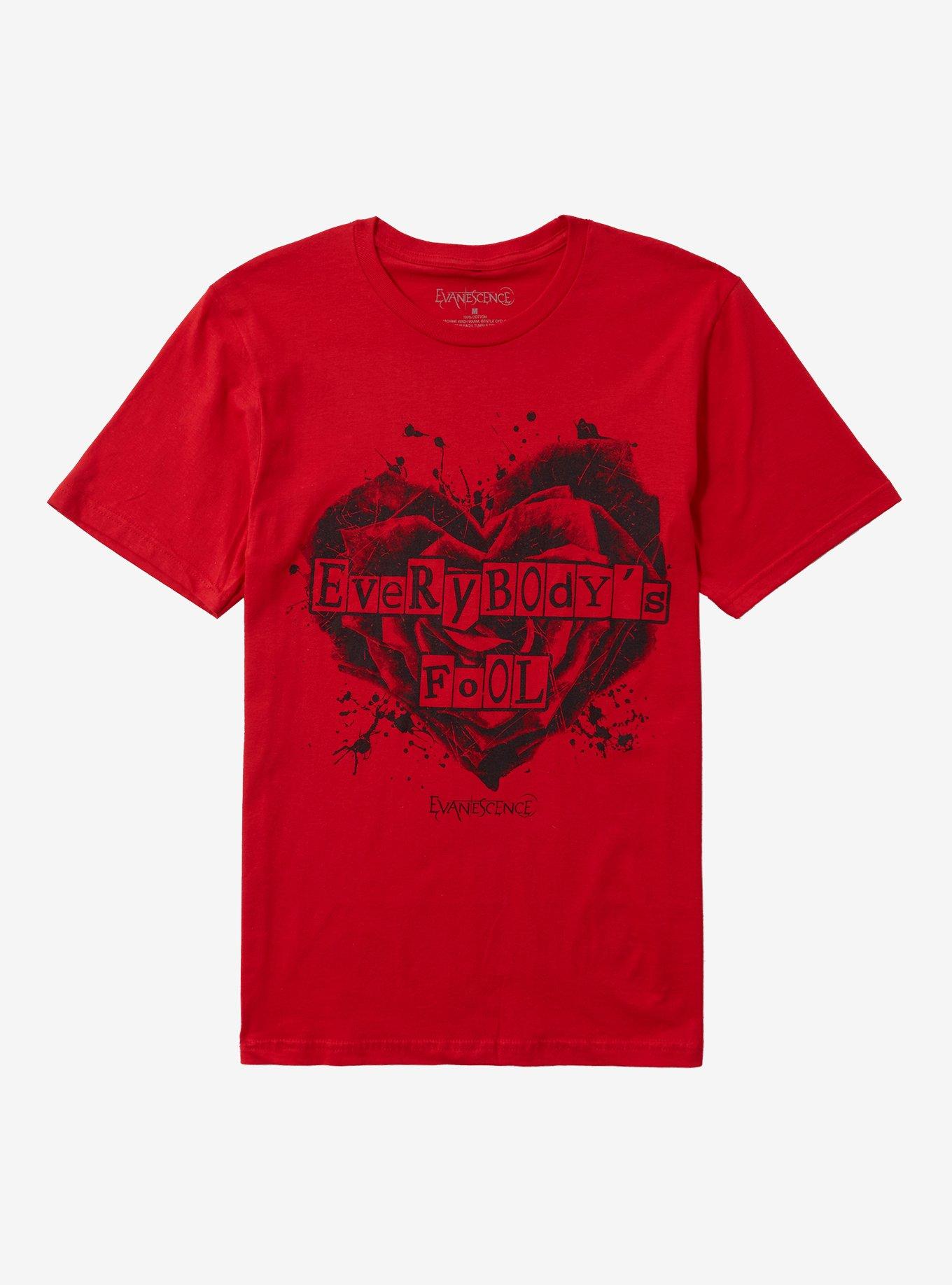 Evanescence Everybody's Fool Heart Boyfriend Fit Girls T-Shirt, , hi-res