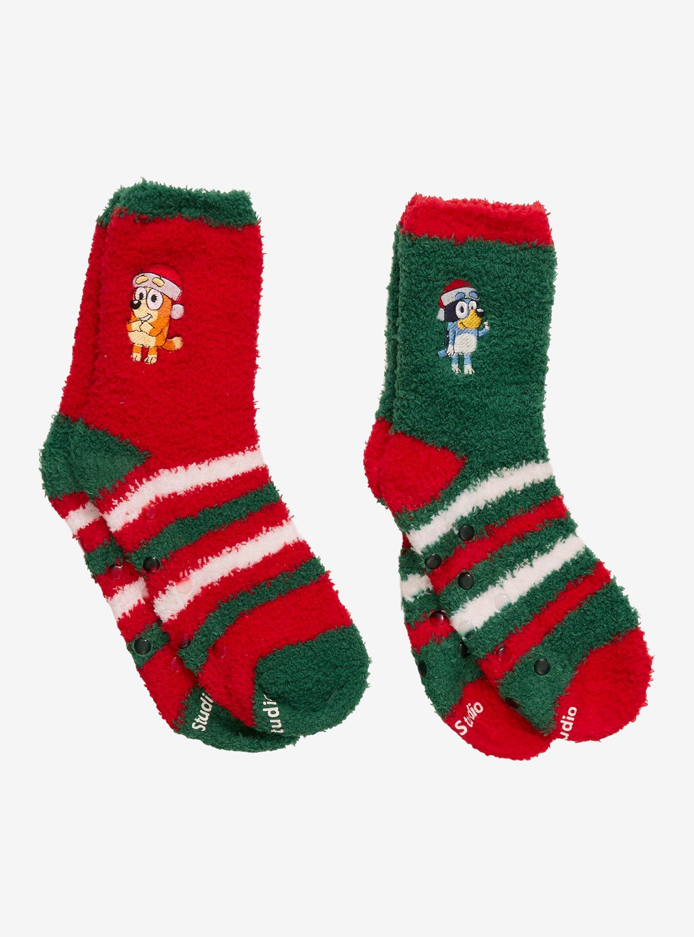 Bluey Bingo Christmas Cozy Slipper Socks 2 Pair, , hi-res