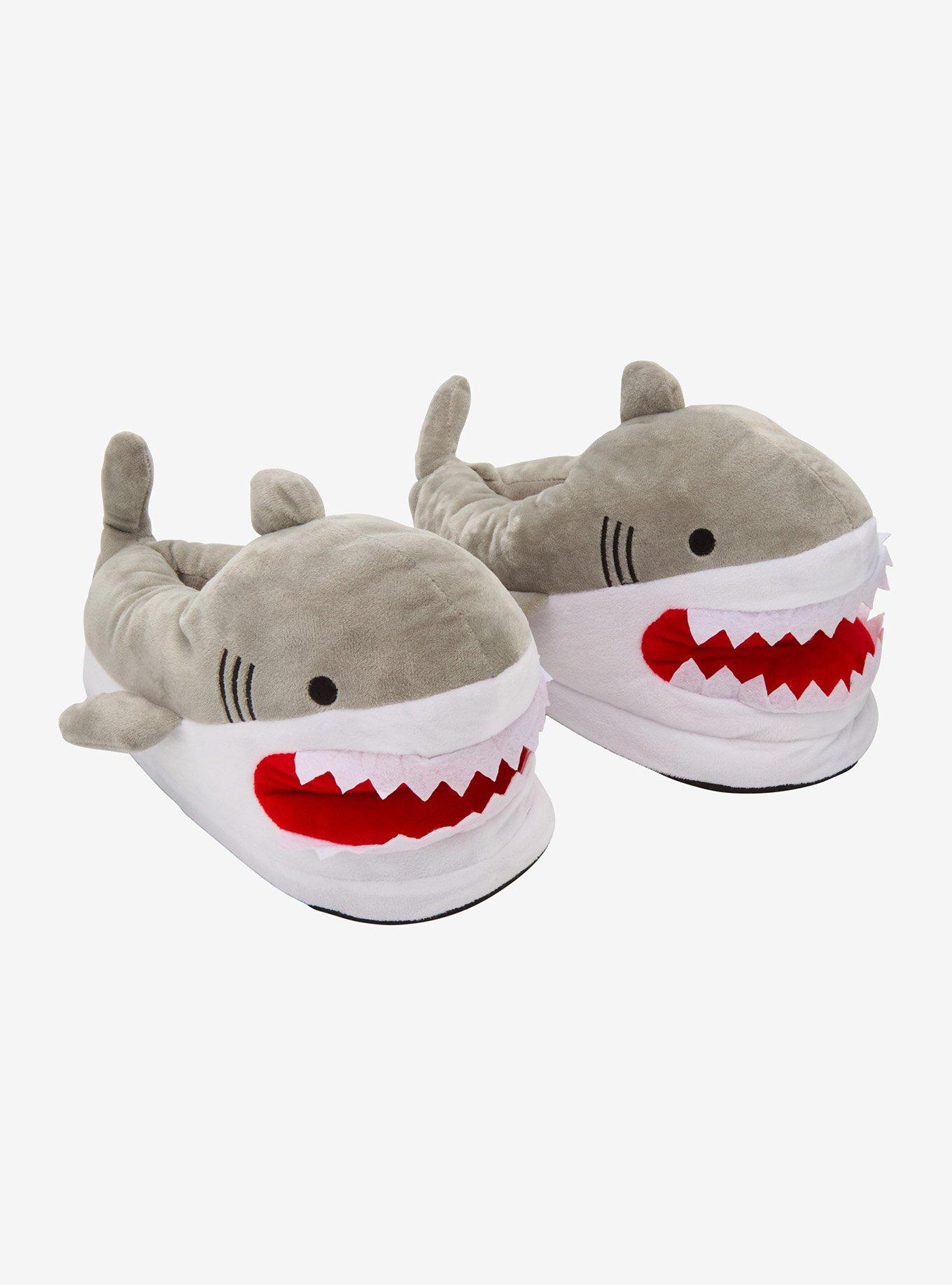 Shark Plush Slippers, , hi-res