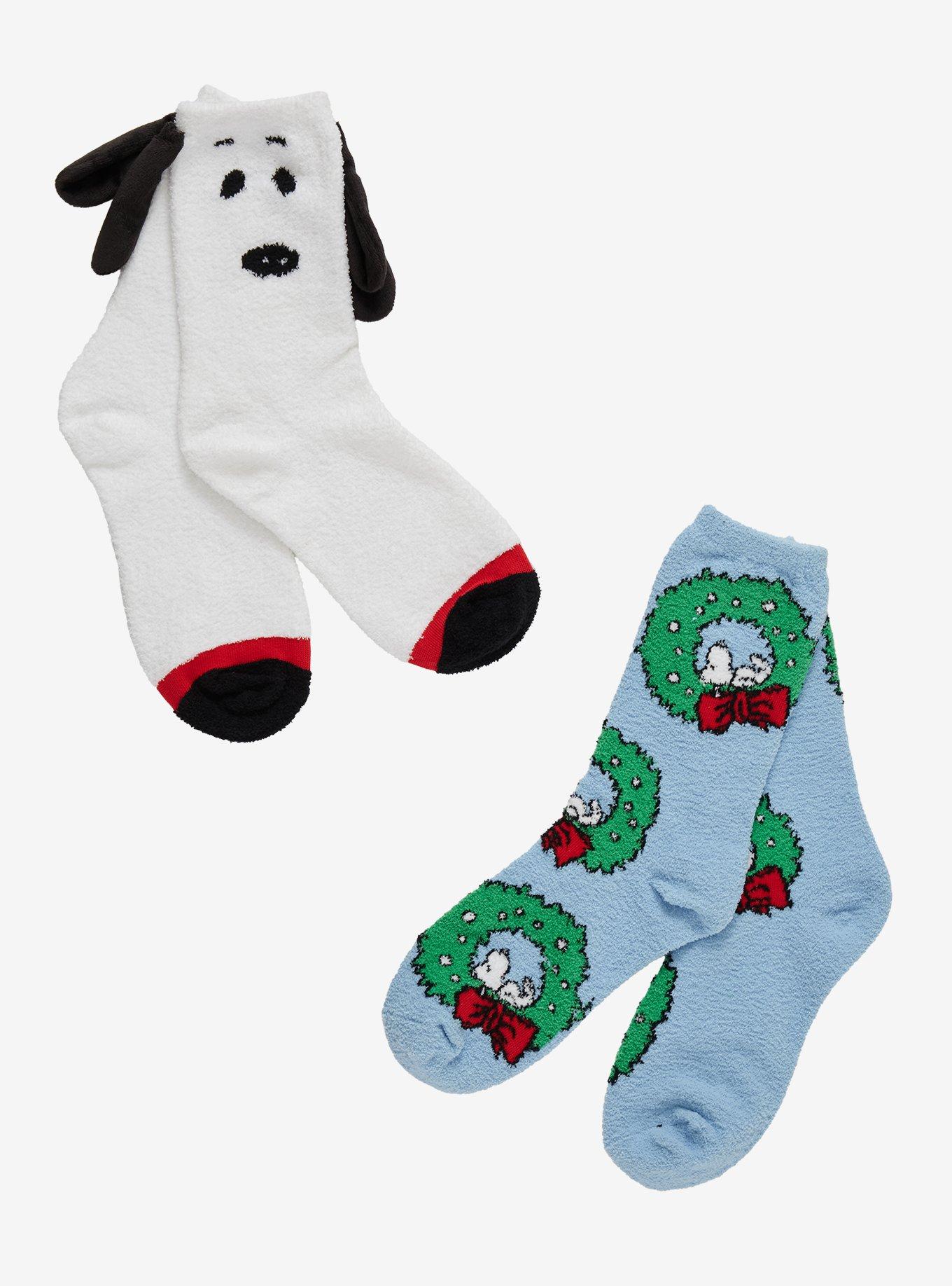 Peanuts Snoopy Wreath Cozy Socks 2 Pair, , hi-res