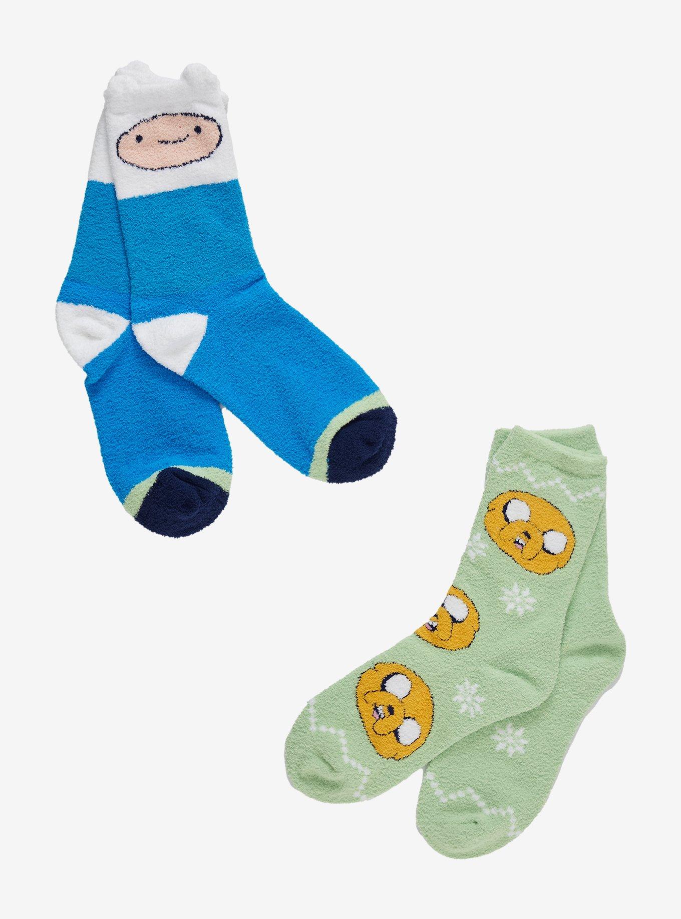 Adventure Time Finn & Jake Cozy Socks 2 Pair, , hi-res