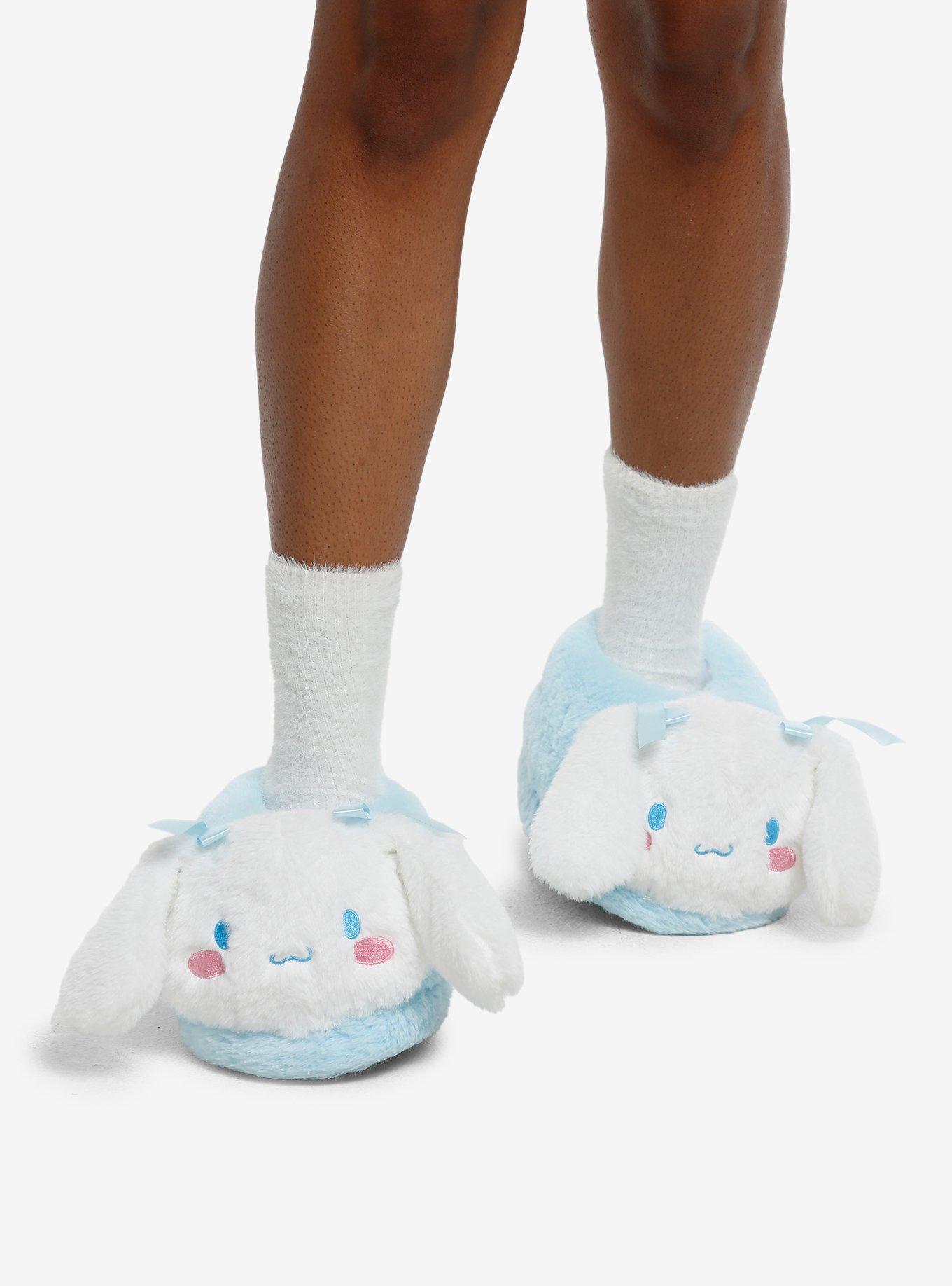 Cinnamoroll Bow Plush Slippers, , hi-res