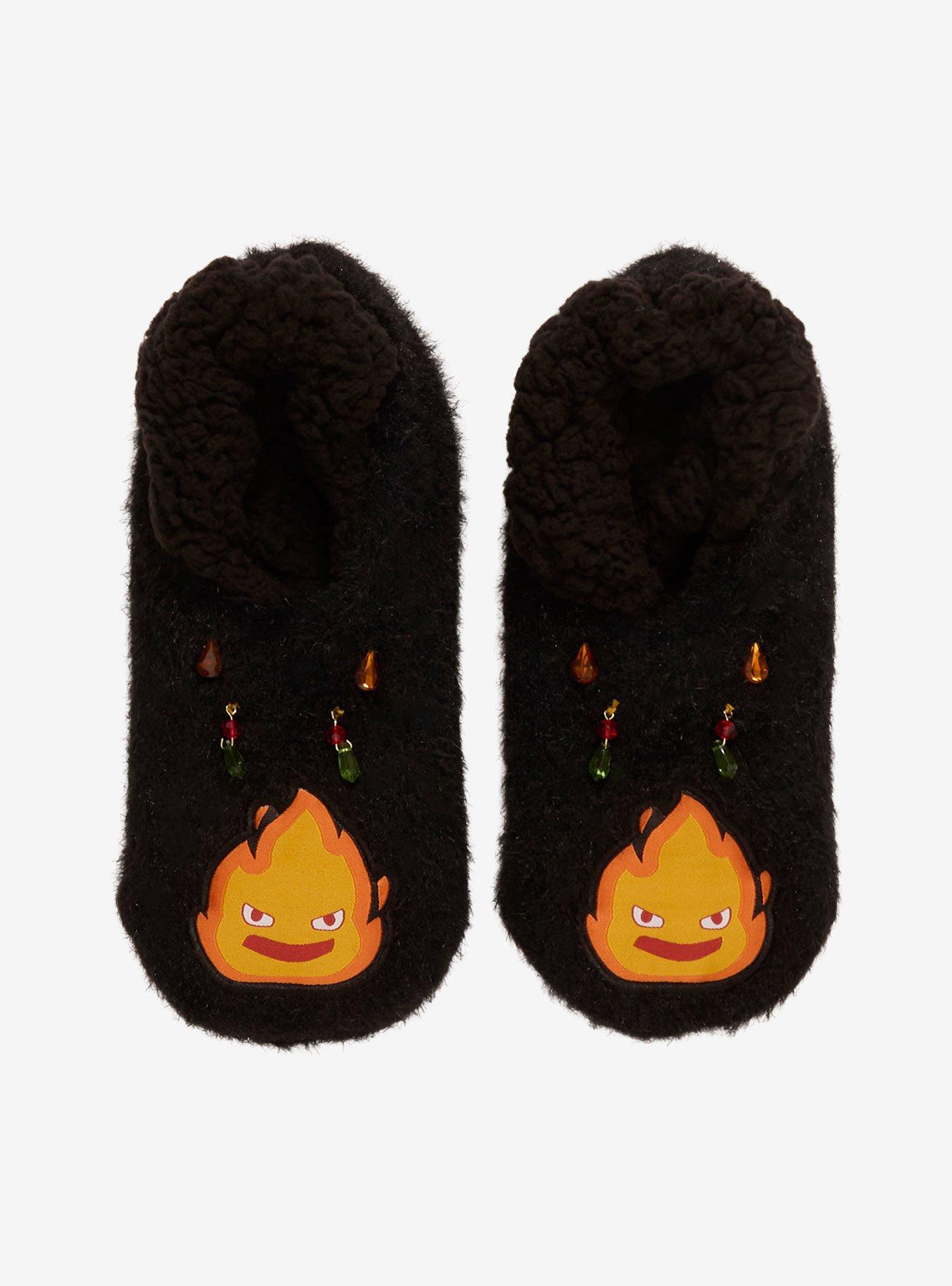 Studio Ghibli® Howl's Moving Castle Calcifer Beads Cozy Slippers, , hi-res