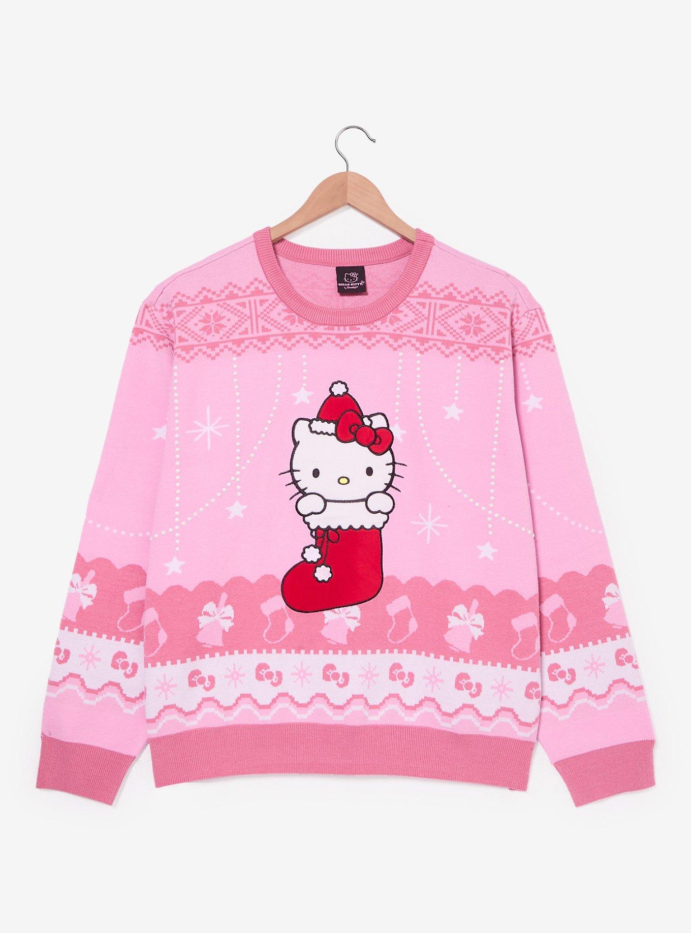 Sanrio Hello Kitty Stocking Women's Plus Size Holiday Sweater — BoxLunch Exclusive, , hi-res