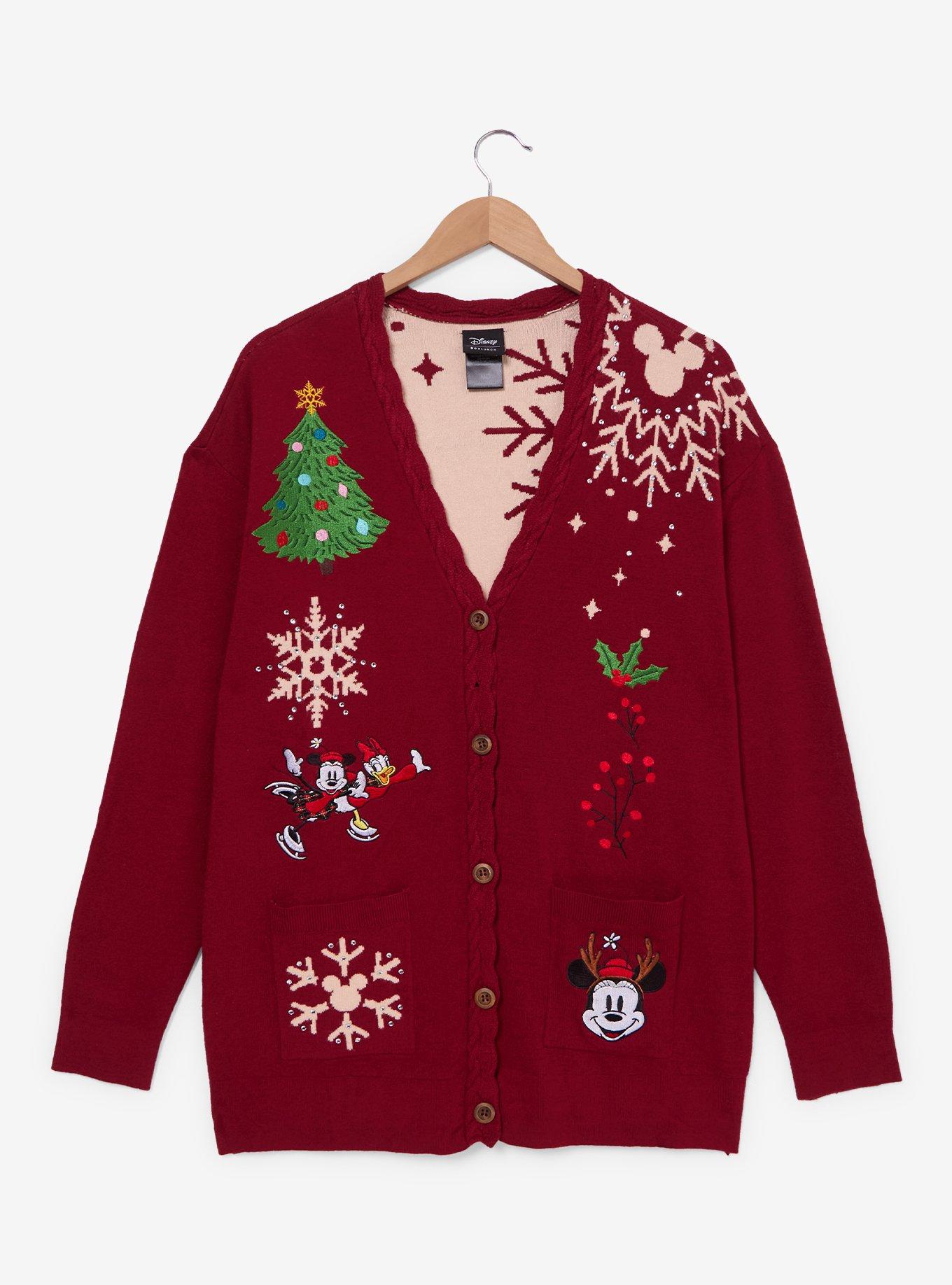 Disney Minnie & Daisy Holiday Women's Cardigan - BoxLunch Exclusive, , hi-res