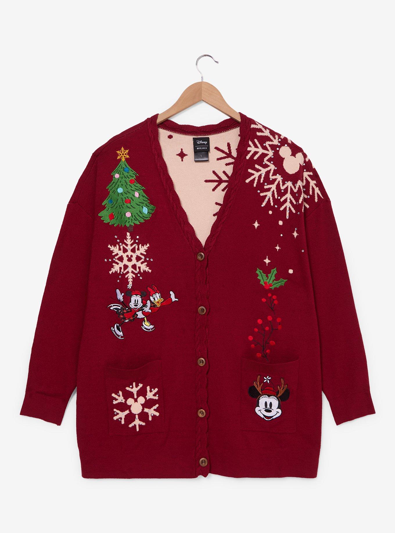 Disney Minnie & Daisy Holiday Women's Plus Size Cardigan - BoxLunch Exclusive, , hi-res