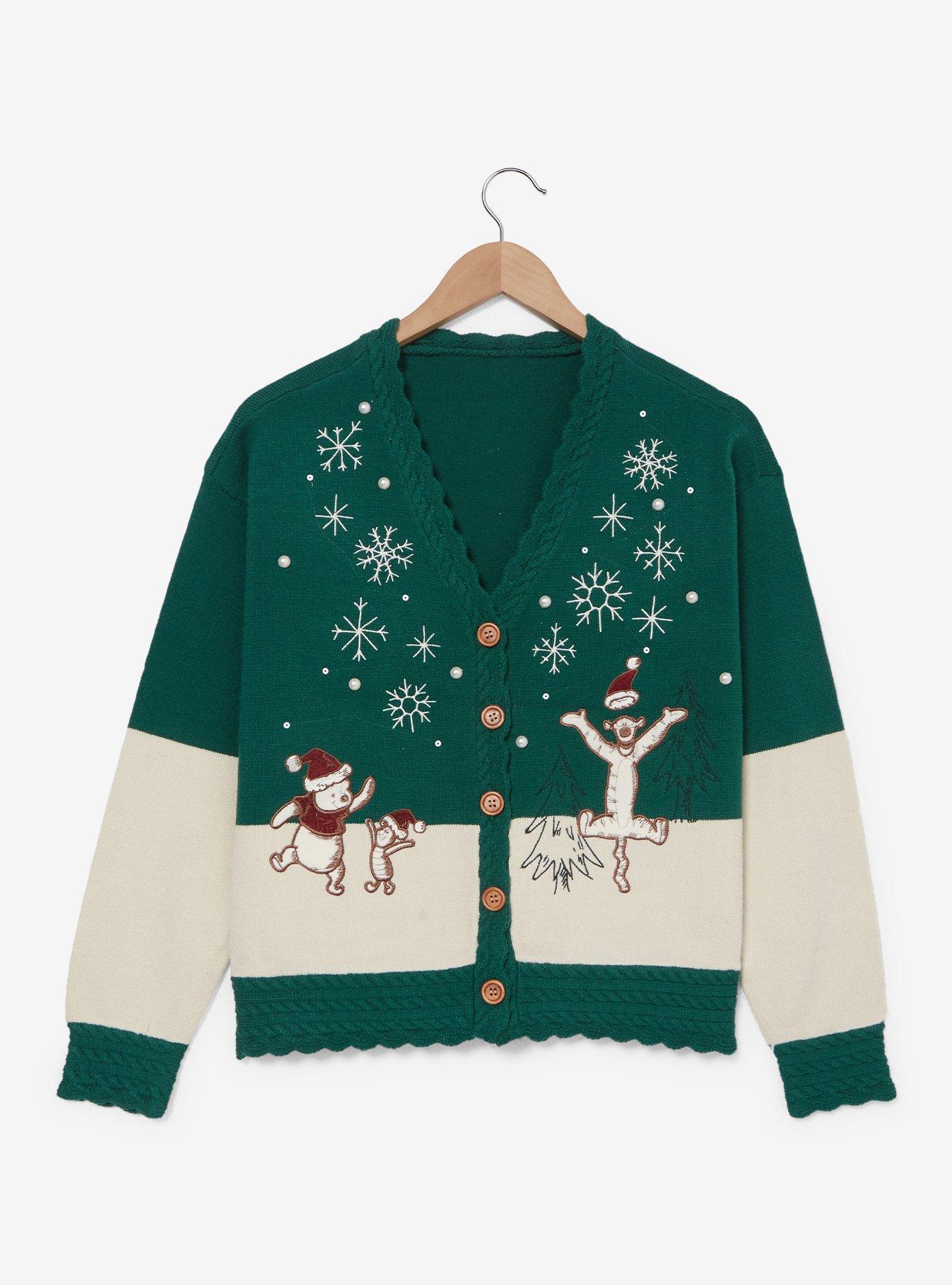 Disney Winnie the Pooh Winter Holiday Women's Cardigan — BoxLunch Exclusive, , hi-res