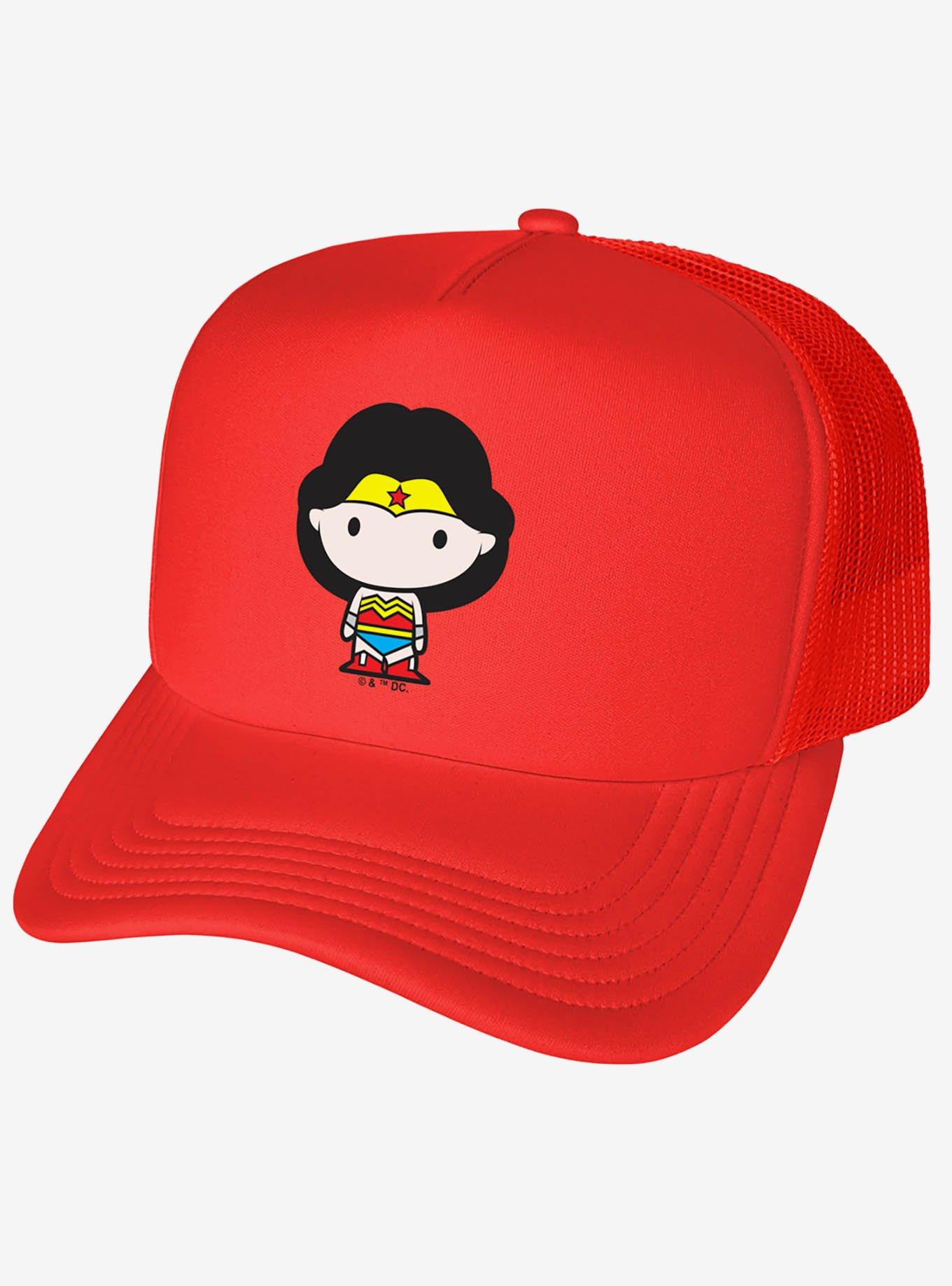 Wonder Woman Cute Chibi Character Foam Trucker Hat, , hi-res