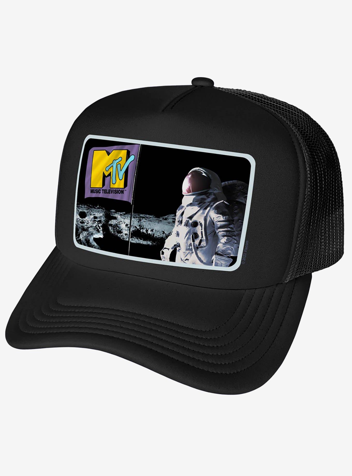 MTV Moon Person Flag Foam Trucker Hat, , hi-res