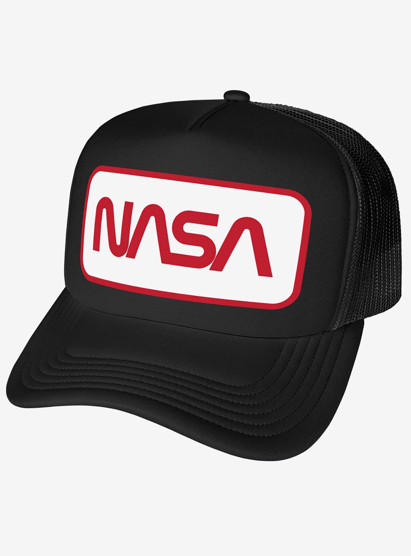 NASA Rectagular Worm Logo Foam Trucker Hat, , hi-res