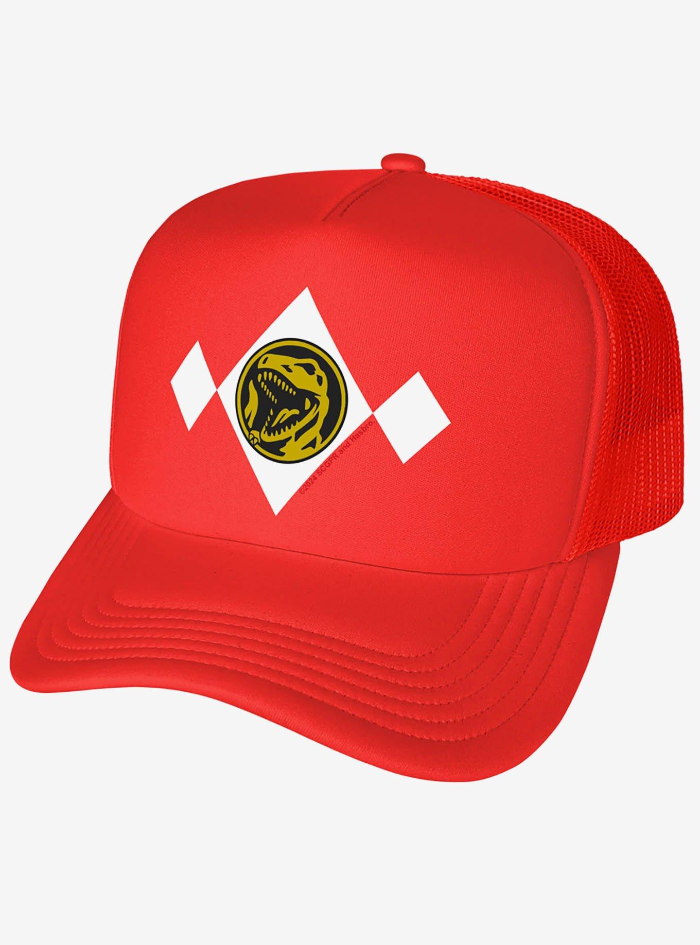 Power Rangers Red Chest Medallion Foam Trucker Hat, , hi-res