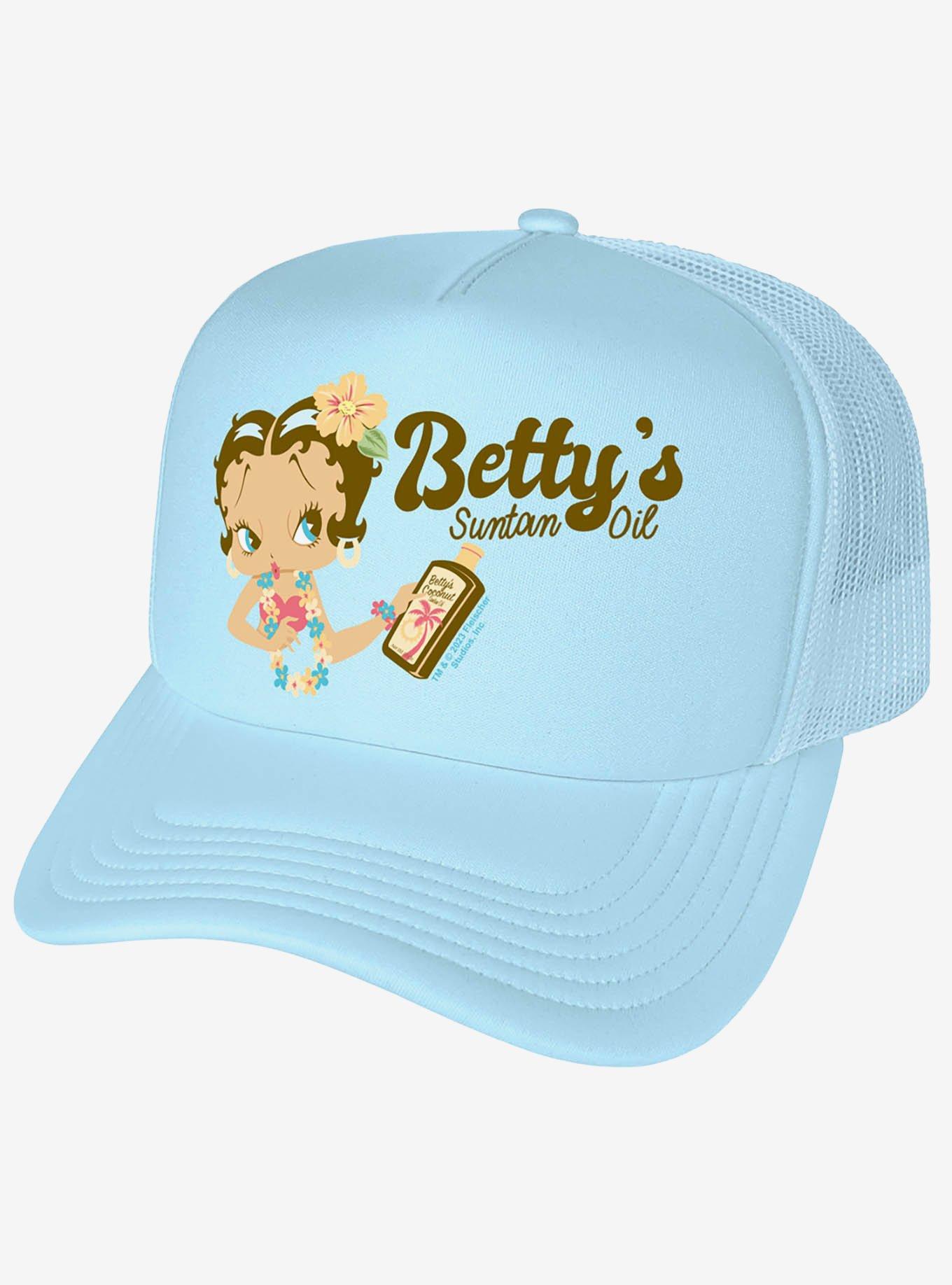 Betty Boop Betty's Suntan Oil Foam Trucker Hat, , hi-res