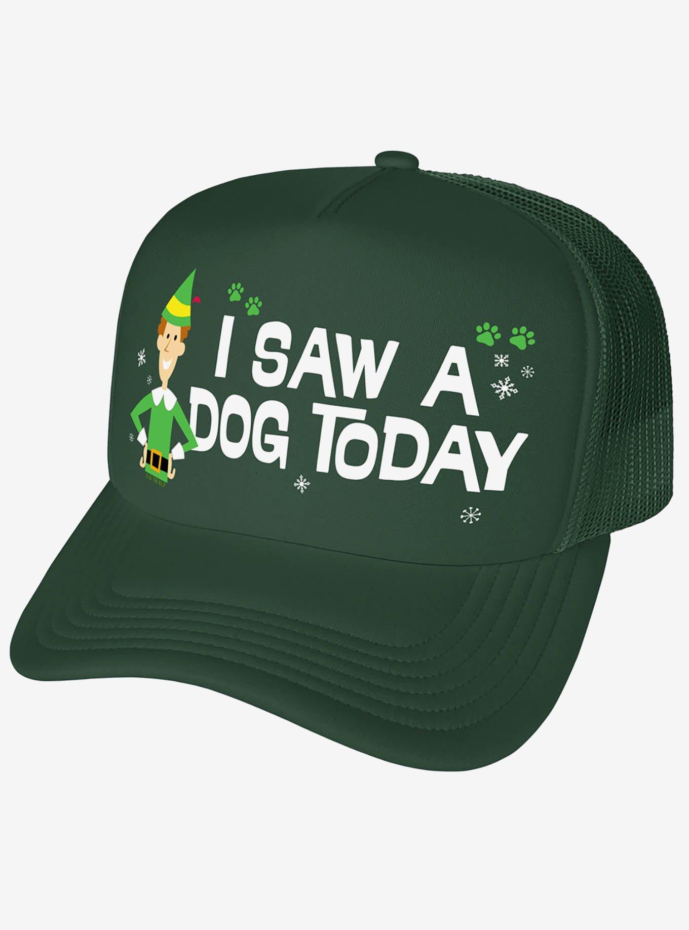 Elf I Saw A Dog Today Foam Trucker Hat, , hi-res