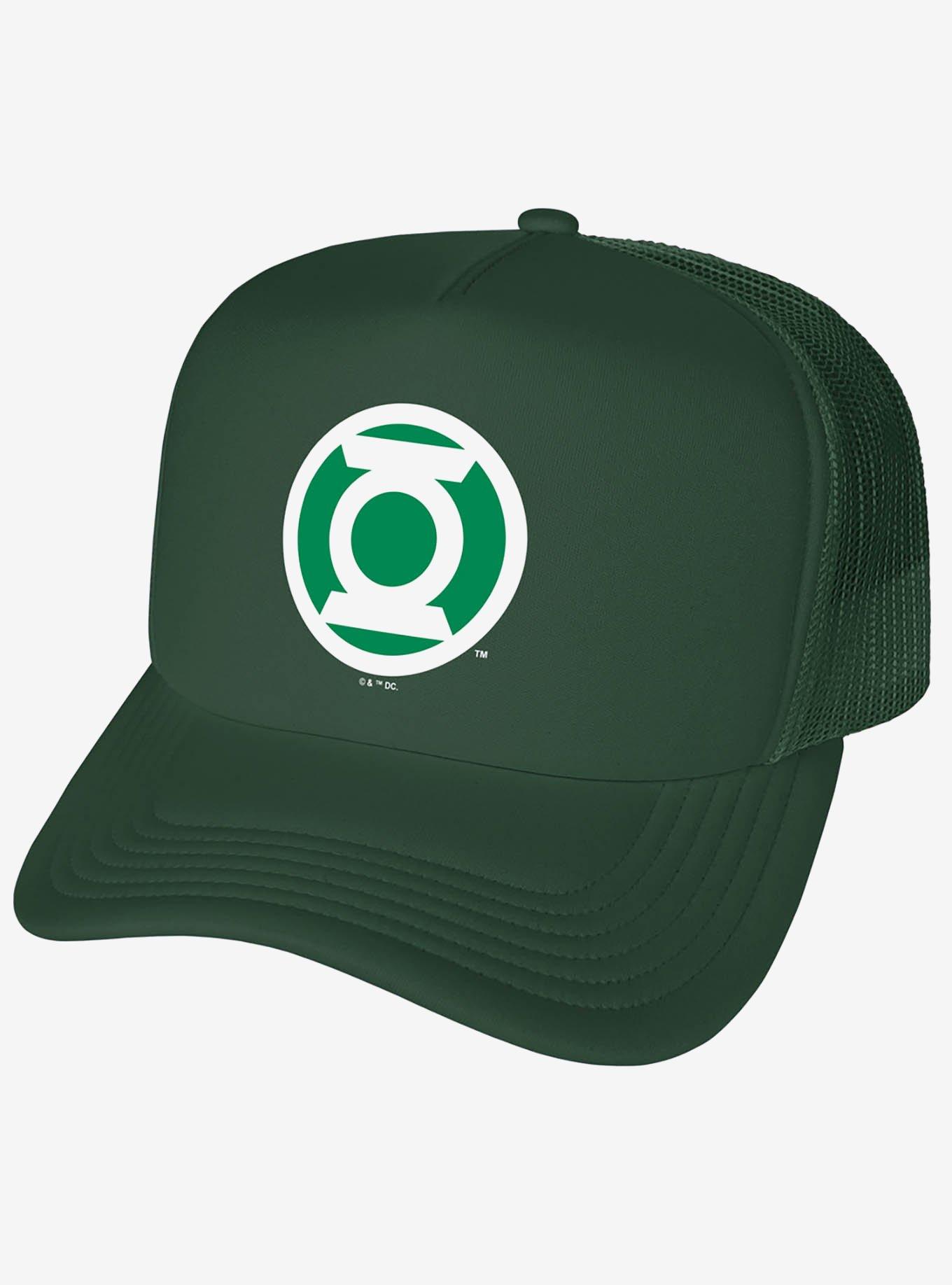 Green Lantern White Logo Foam Trucker Hat, , hi-res