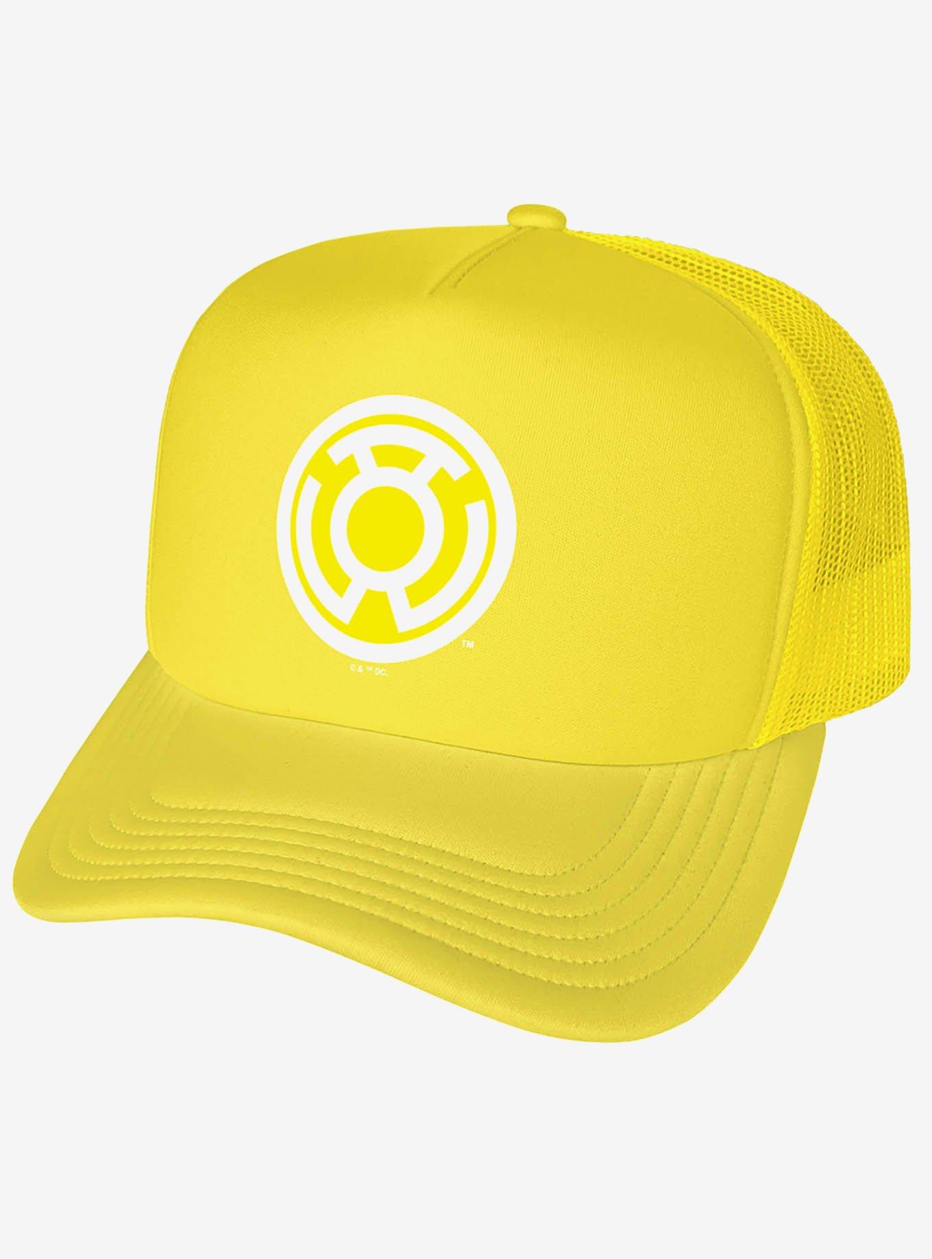 Green Lantern Blackest Night Sinestro Corps Yellow Lantern Logo Foam Trucker Hat, , hi-res