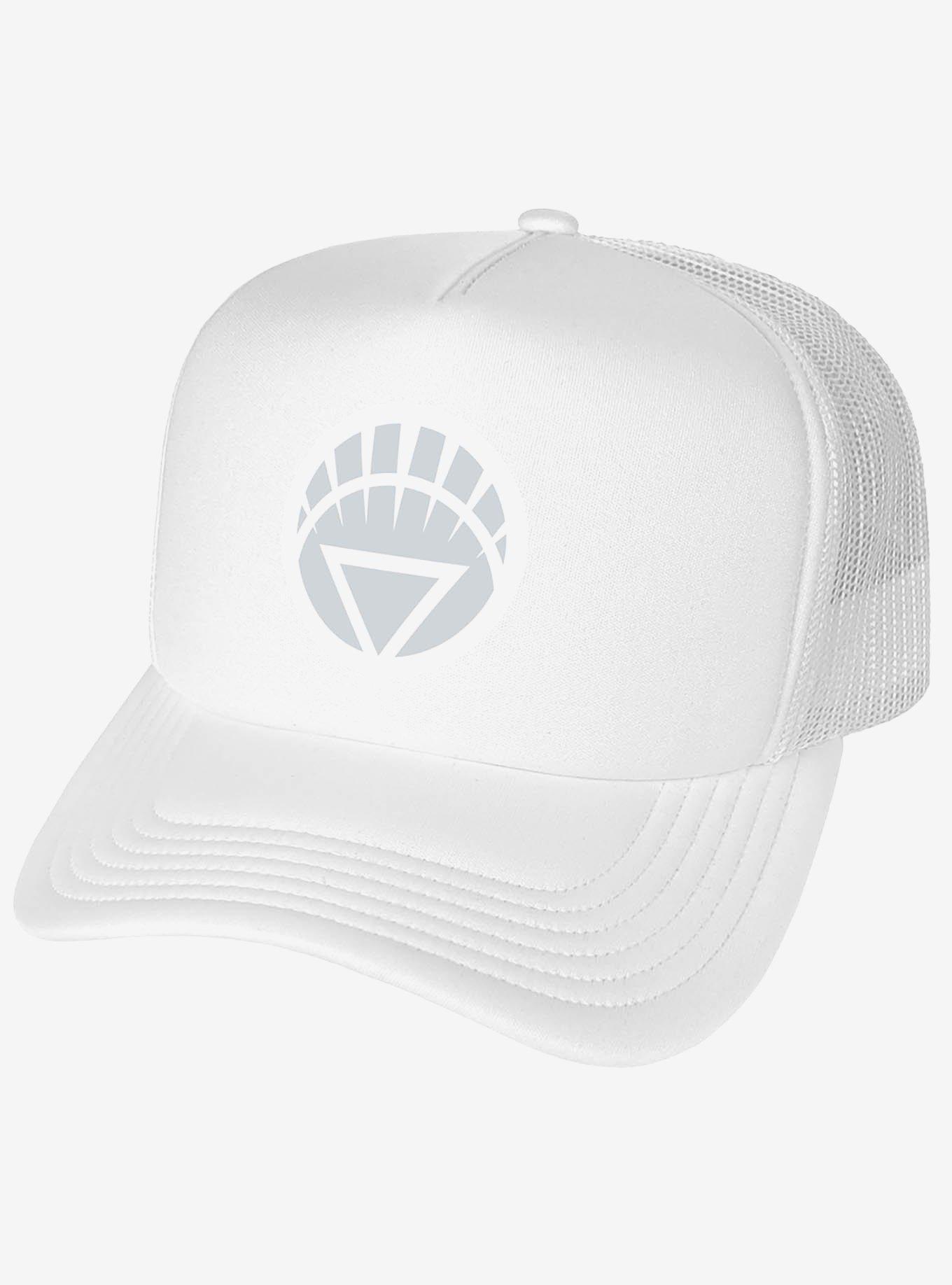 Green Lantern Blackest Night White Lantern Logo Foam Trucker Hat, , hi-res