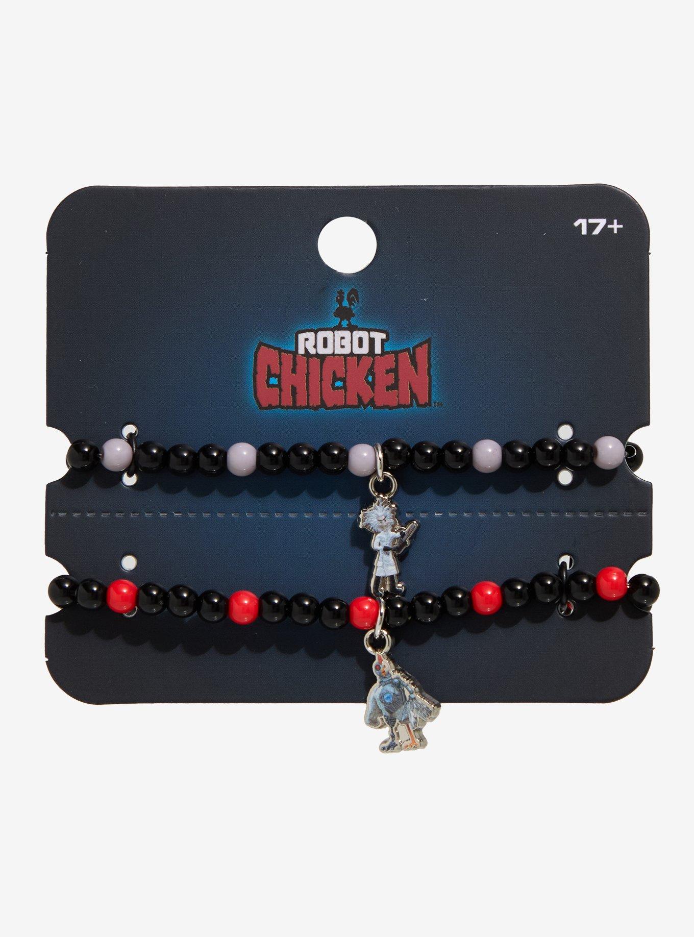 Robot Chicken Mad Scientist & Robot Chicken Best Friend Bead Bracelet Set, , hi-res