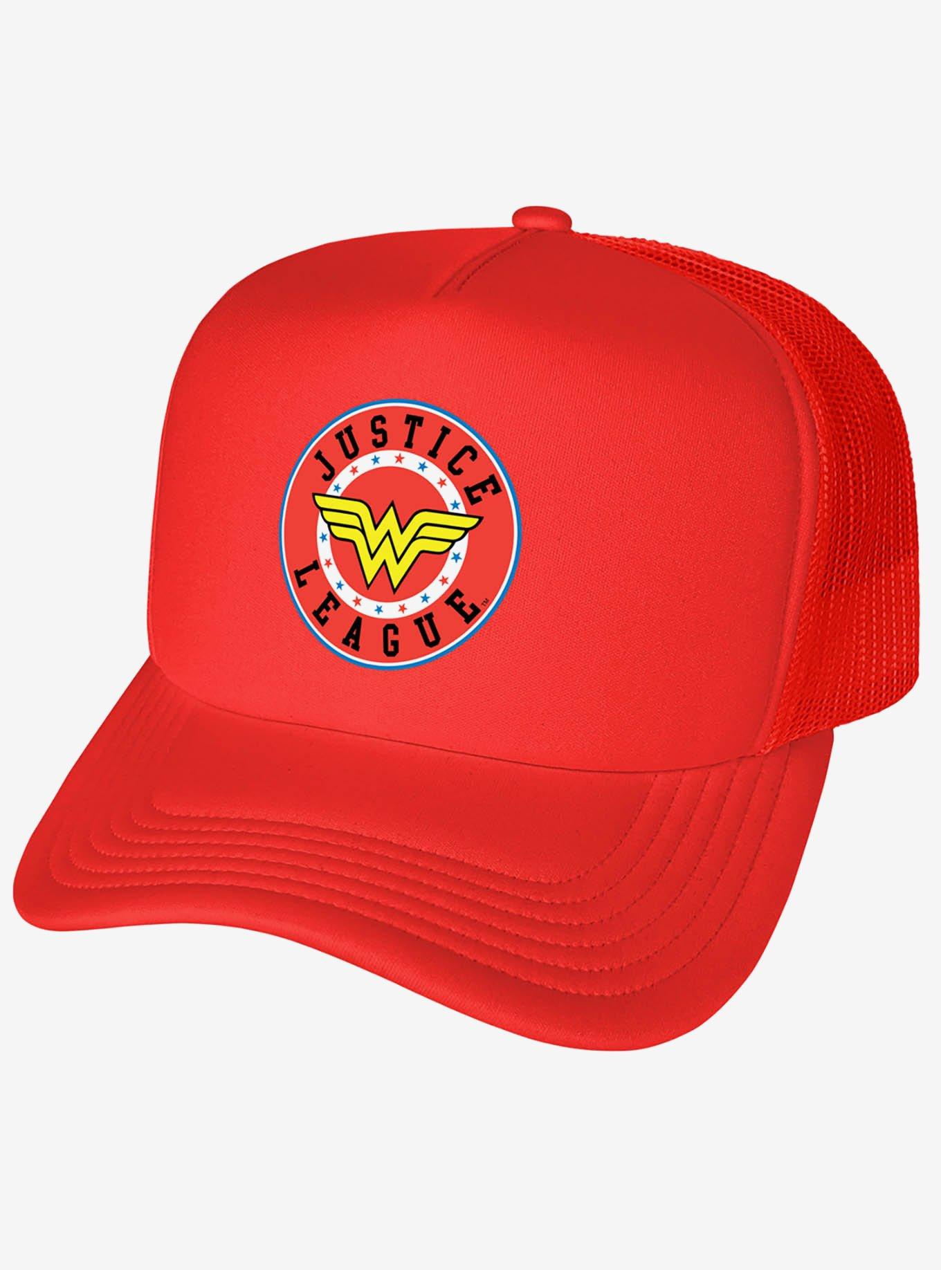 Justice League Wonder Woman Athletic Logo Foam Trucker Hat, , hi-res