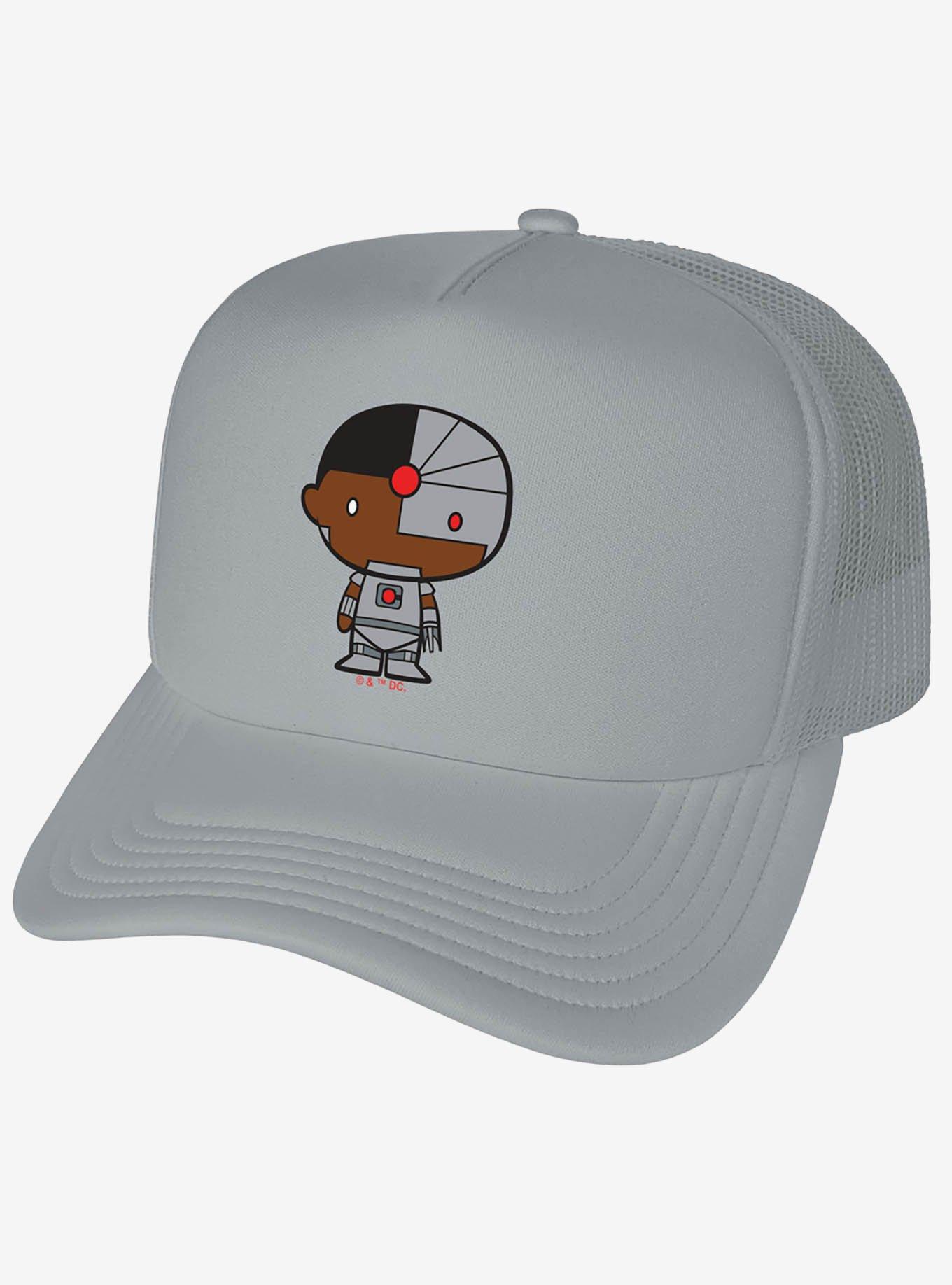 Justice League Cyborg Cute Chibi Character Foam Trucker Hat, , hi-res