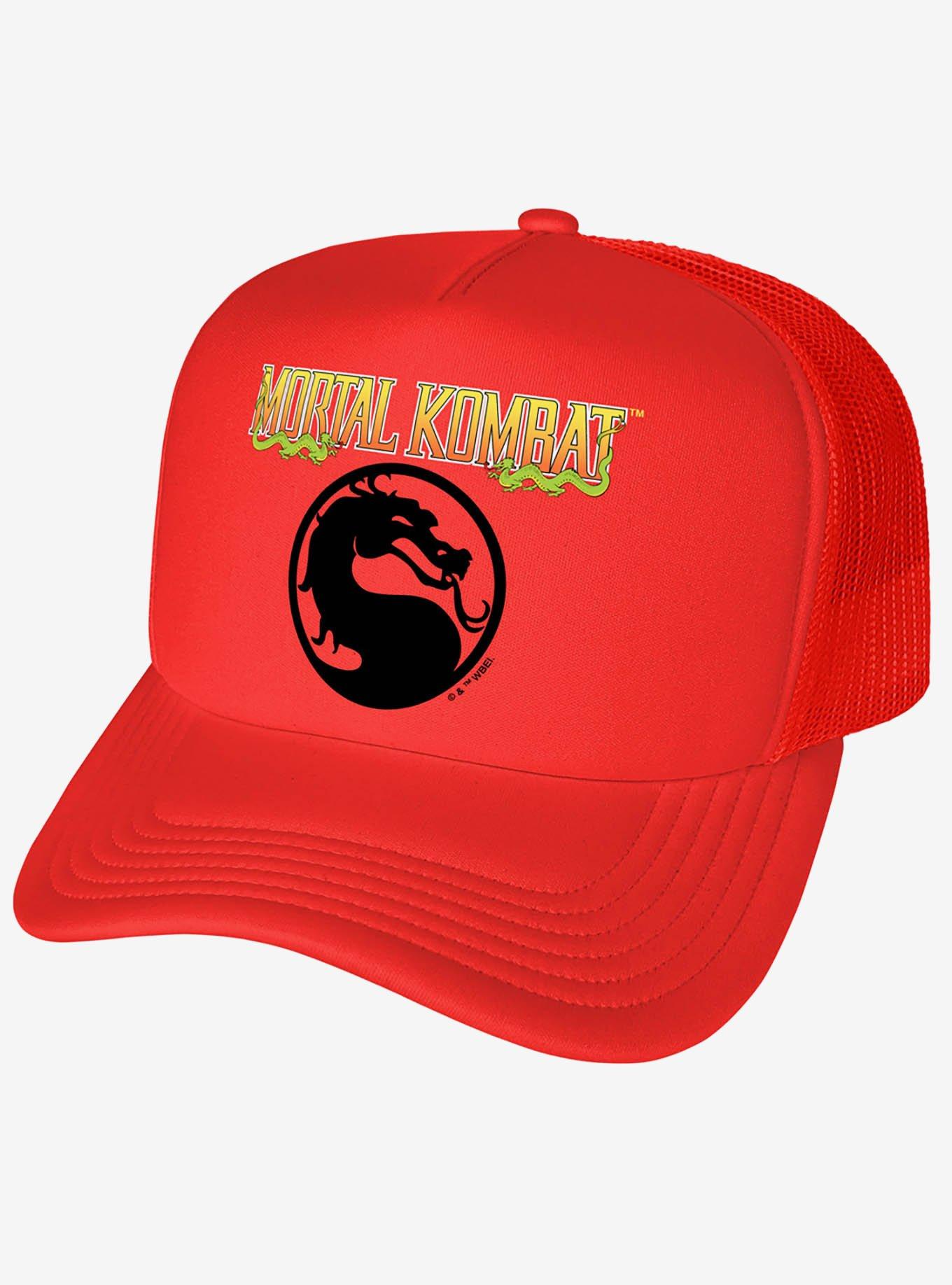 Mortal Kombat Klassic Black Logo Foam Trucker Hat, , hi-res