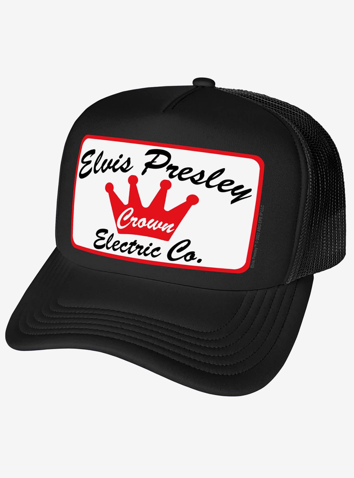 Elvis Presley Crown Electric Logo Foam Trucker Hat, , hi-res