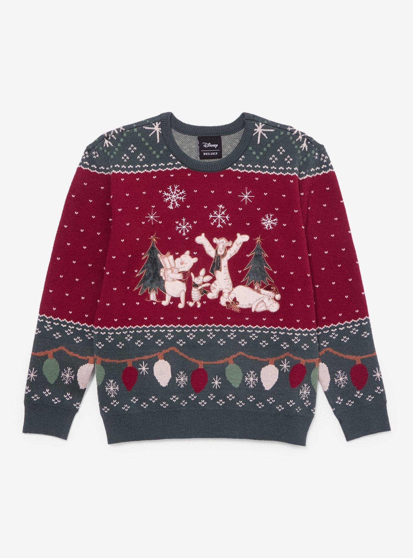 Disney Winnie the Pooh Group Portrait Youth Holiday Sweater - BoxLunch Exclusive, , hi-res