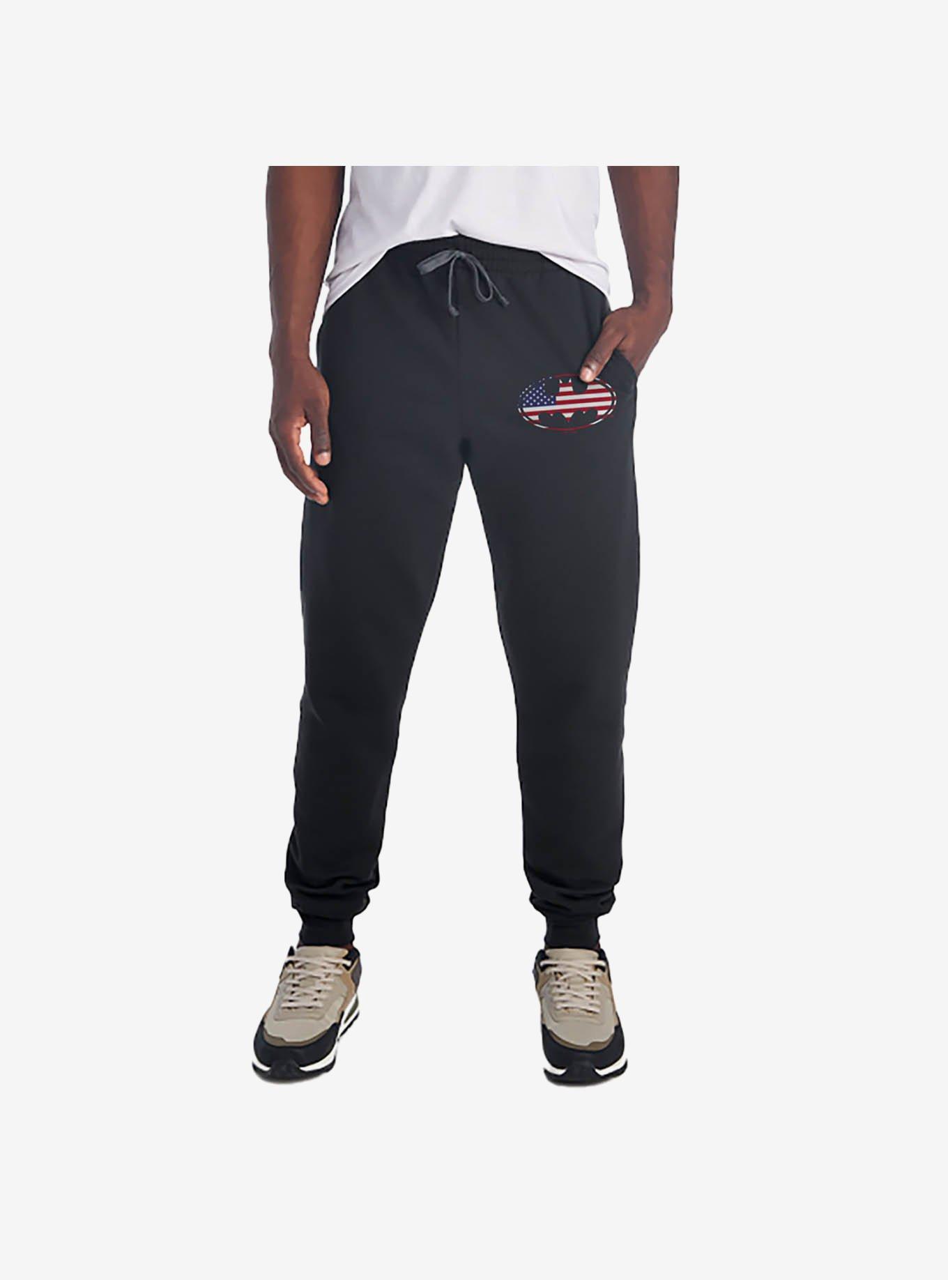 DC Comics Batman USA Flag Shield Logo Jogger Sweatpants, , hi-res