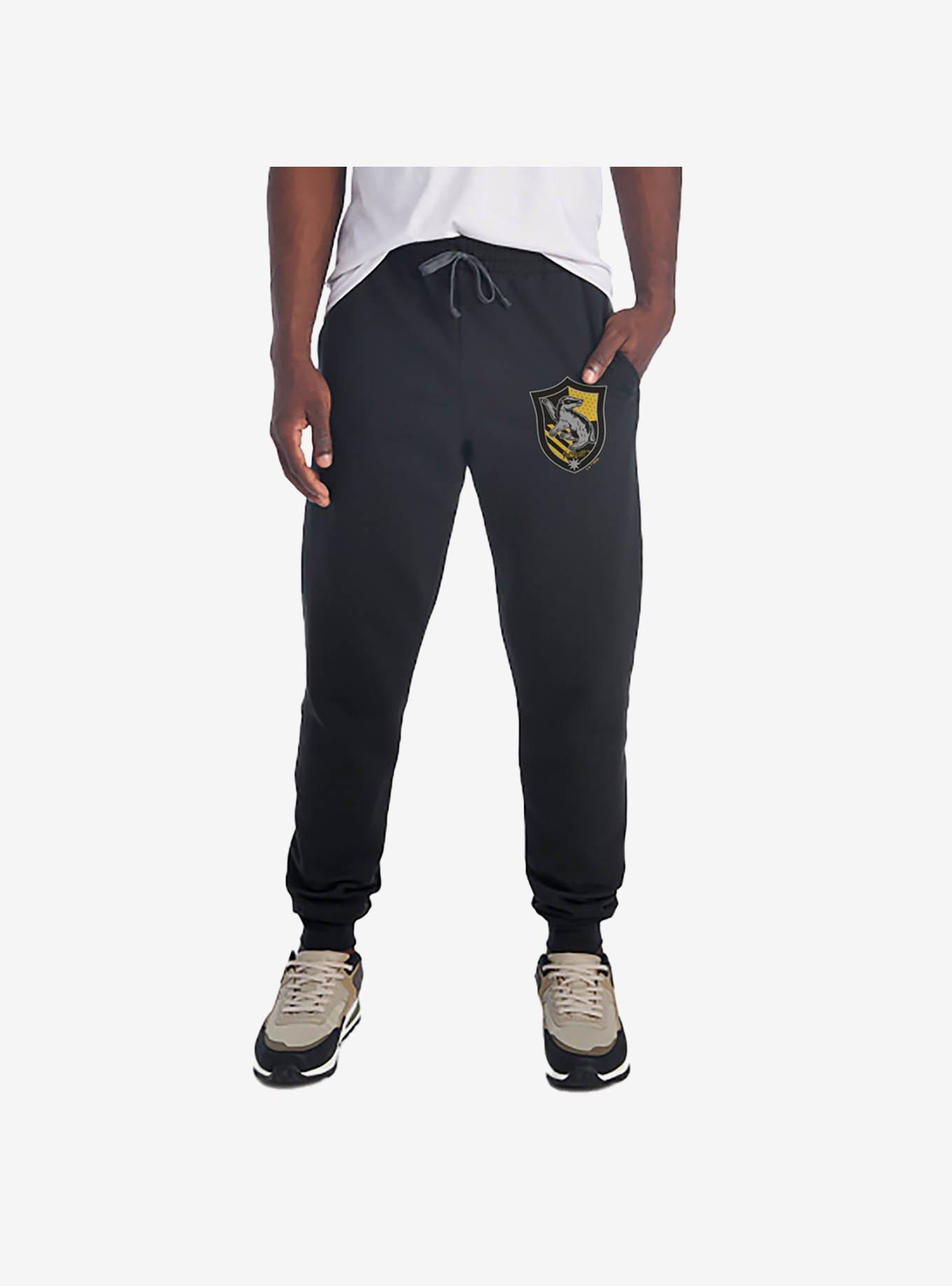 Harry Potter Hufflepuff Plaid Crest Jogger Sweatpants, , hi-res