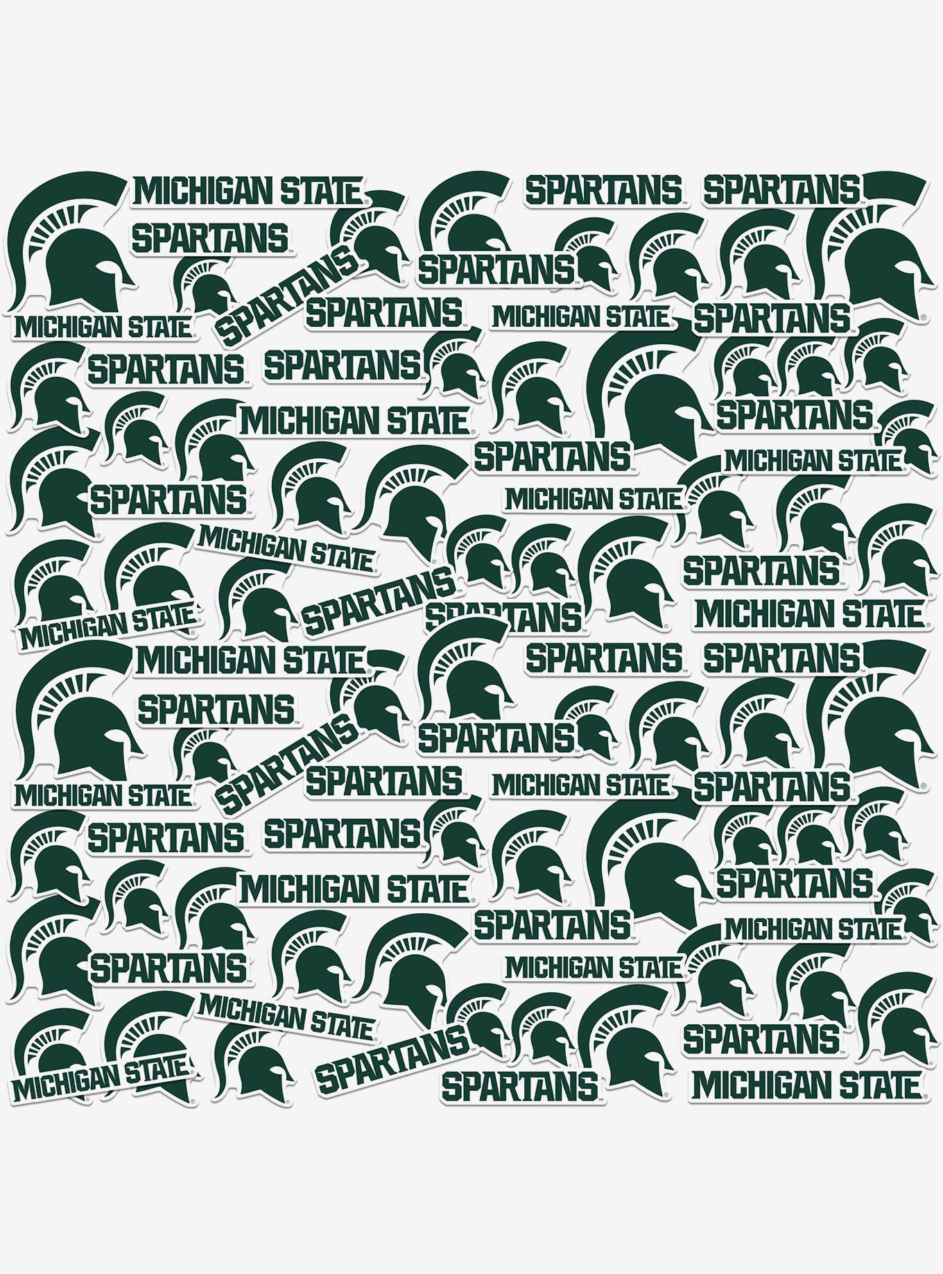 Michigan State University Spartans 100 Ct Sticker Pack, , hi-res