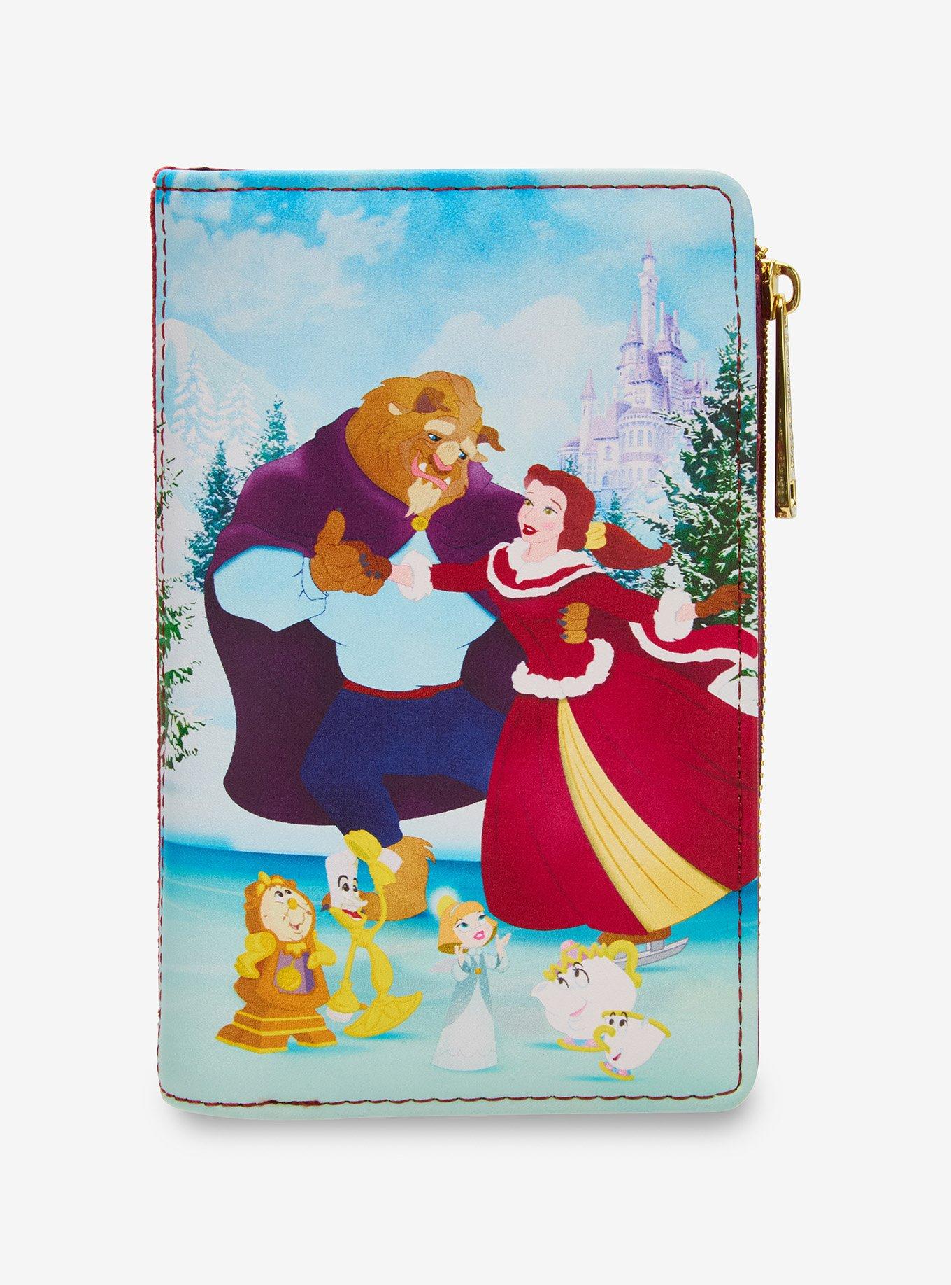 Loungefly Disney Beauty and the Beast Winter Ice Skating Zip Wallet — BoxLunch Exclusive, , hi-res