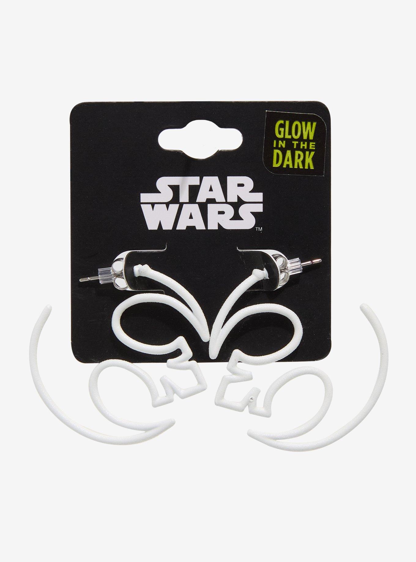 Star Wars Rebel Logo Glow-In-The-Dark Hoop Earrings Her Universe Exclusive, , hi-res