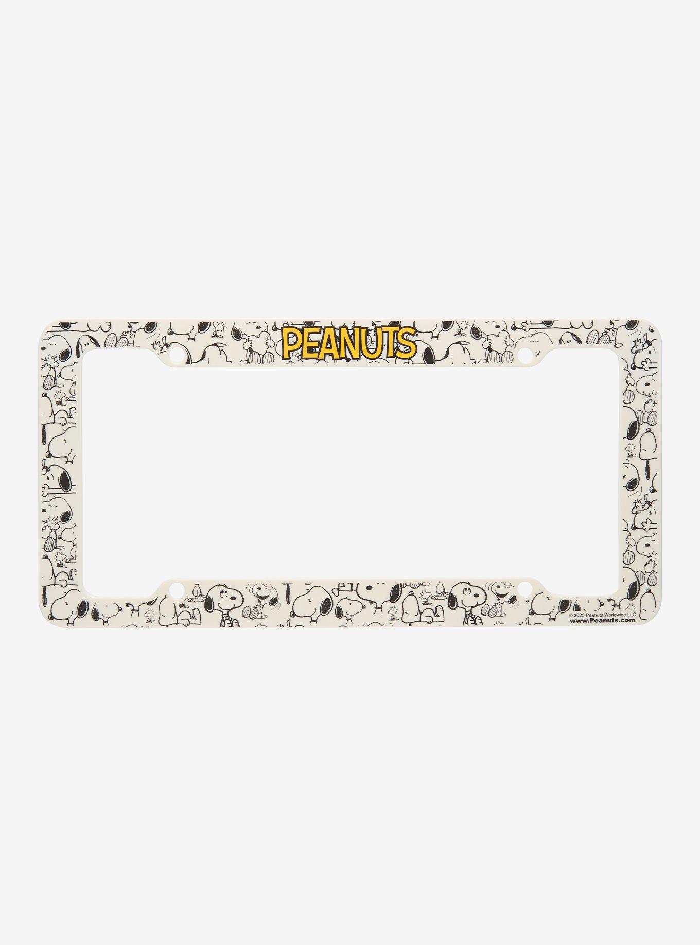 Peanuts Snoopy Allover Print License Plate Frame, , hi-res