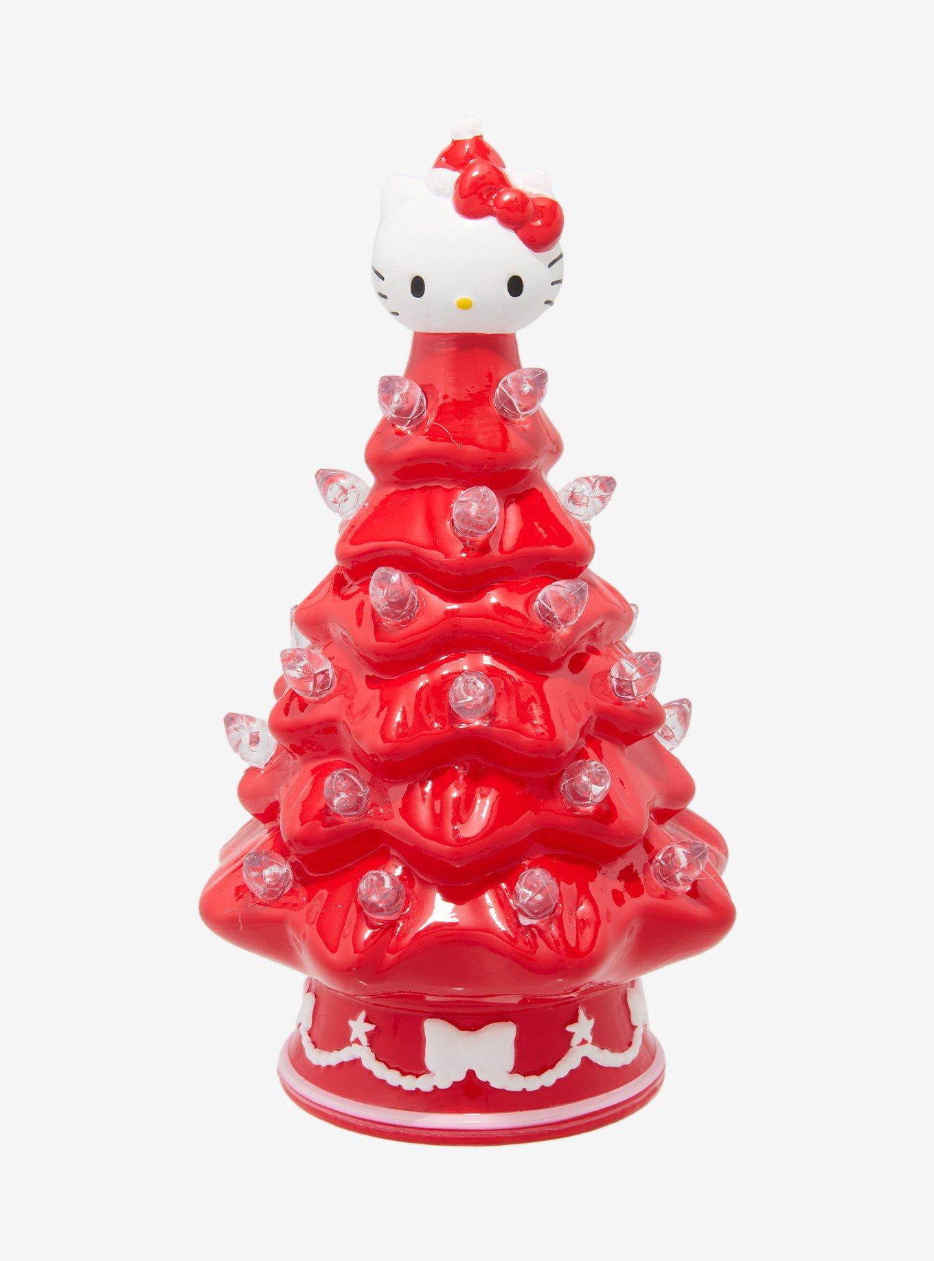 Sanrio Hello Kitty Red Light-Up Mini Christmas Tree Figure - BoxLunch Exclusive, , hi-res