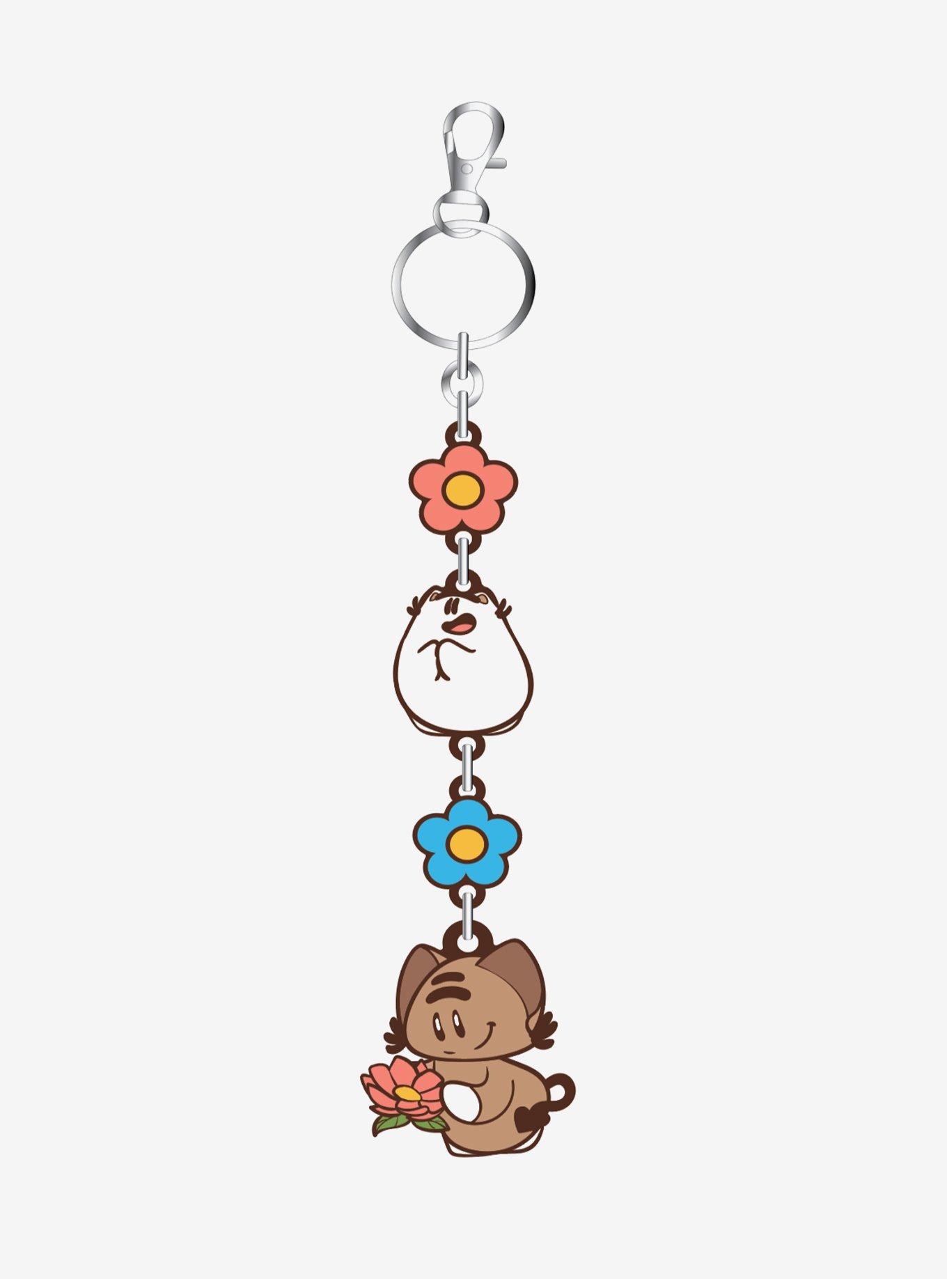 BeKyoot Momocheet & Floof Floral Keychain, , hi-res