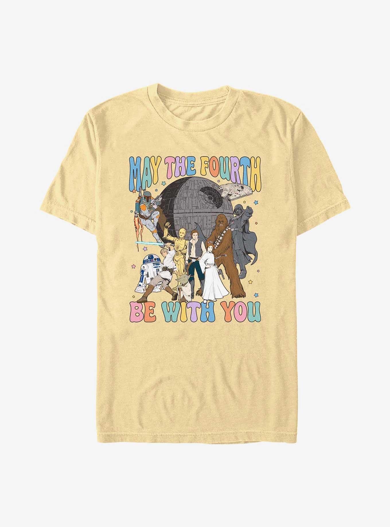 COMFORTCOLORS Star Wars May The Fourth Group Shot Garment Dye T-Shirt