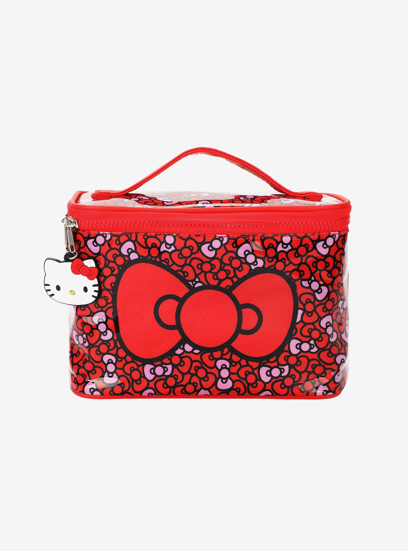 Hello Kitty Bow Allover Print Makeup Bag 