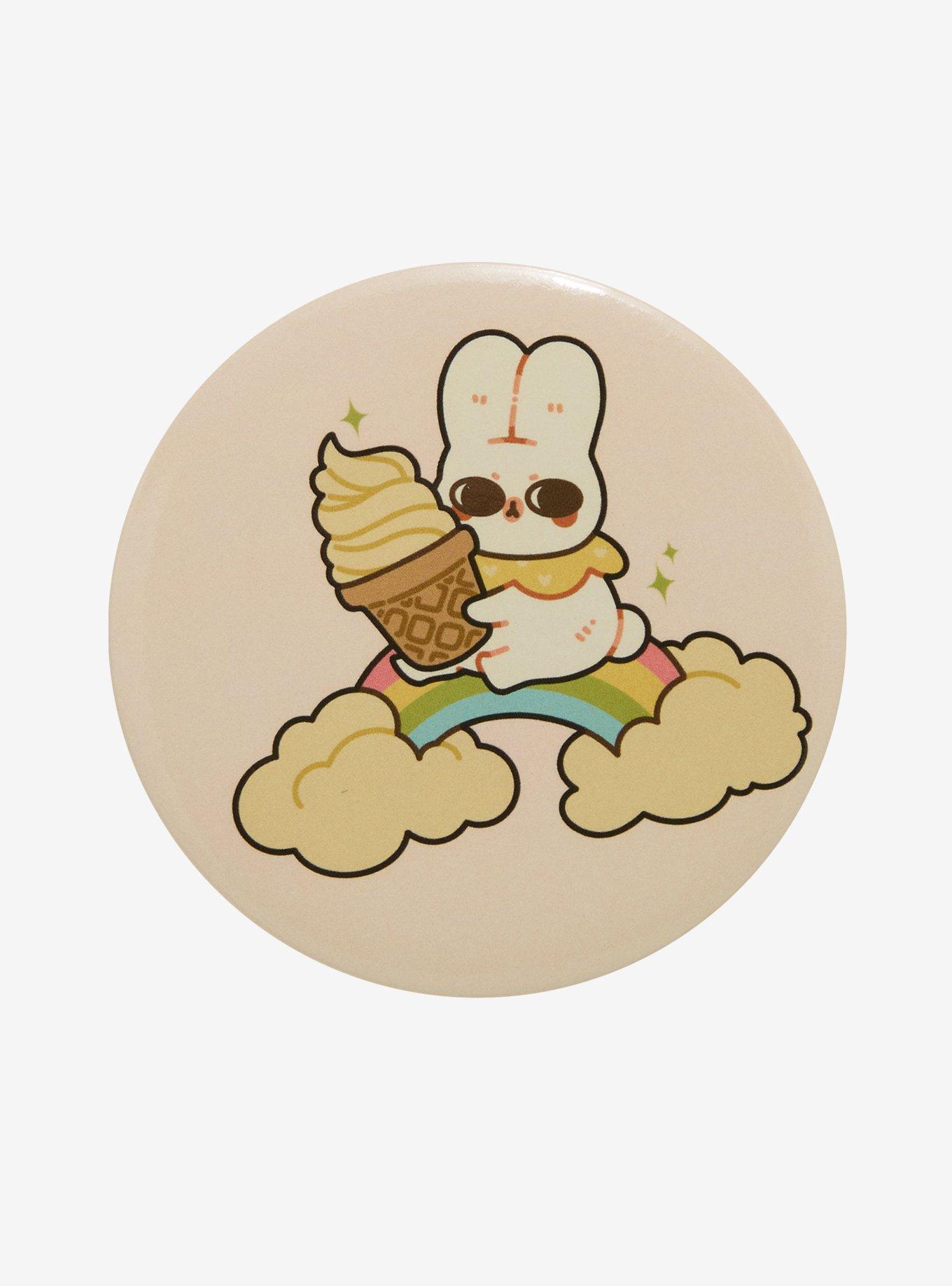 Moonie Coco Ice Cream Rainbow 3 Inch Button, , hi-res