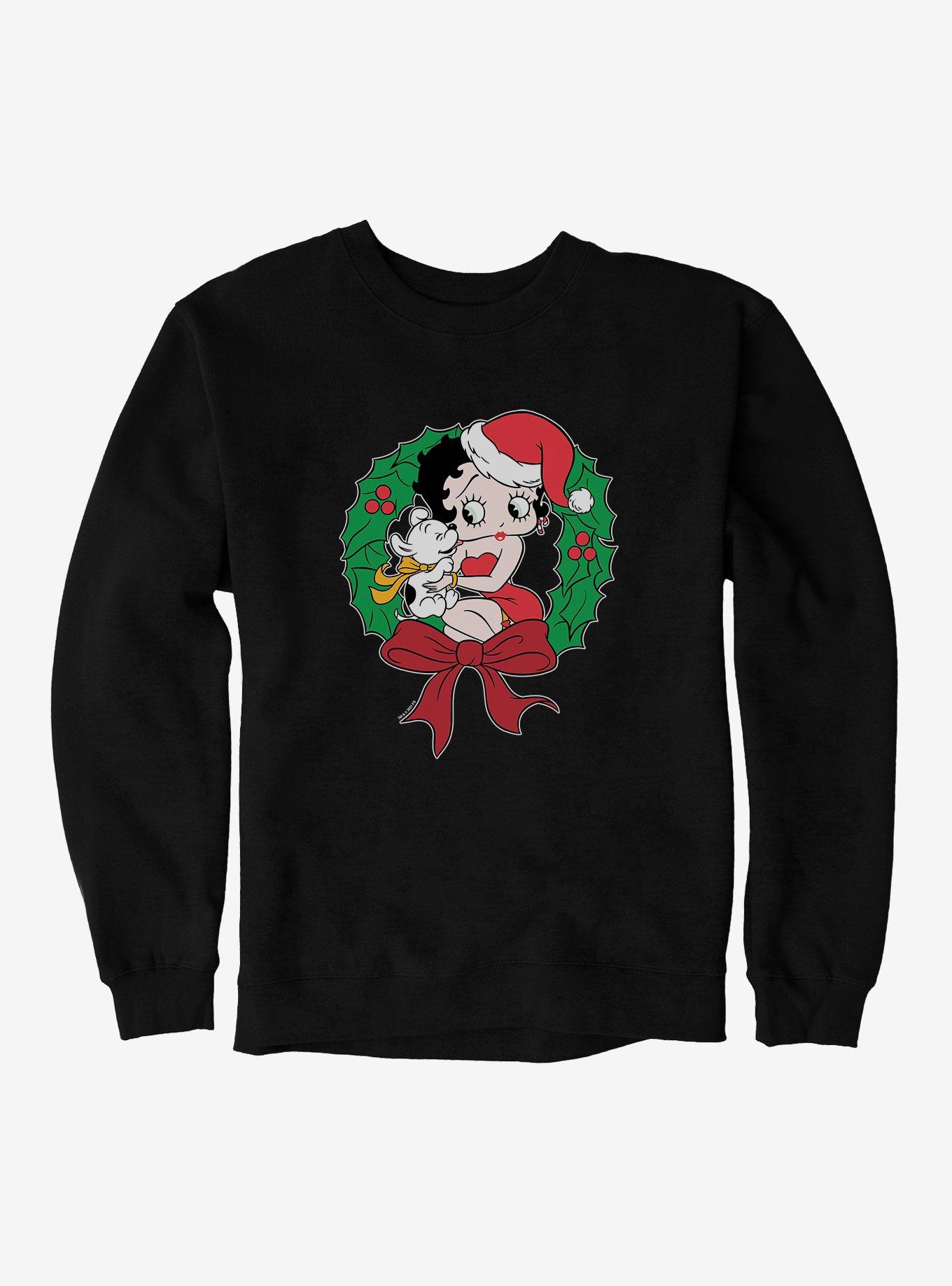 Betty Boop Pudgys Wreath Sweatshirt, , hi-res