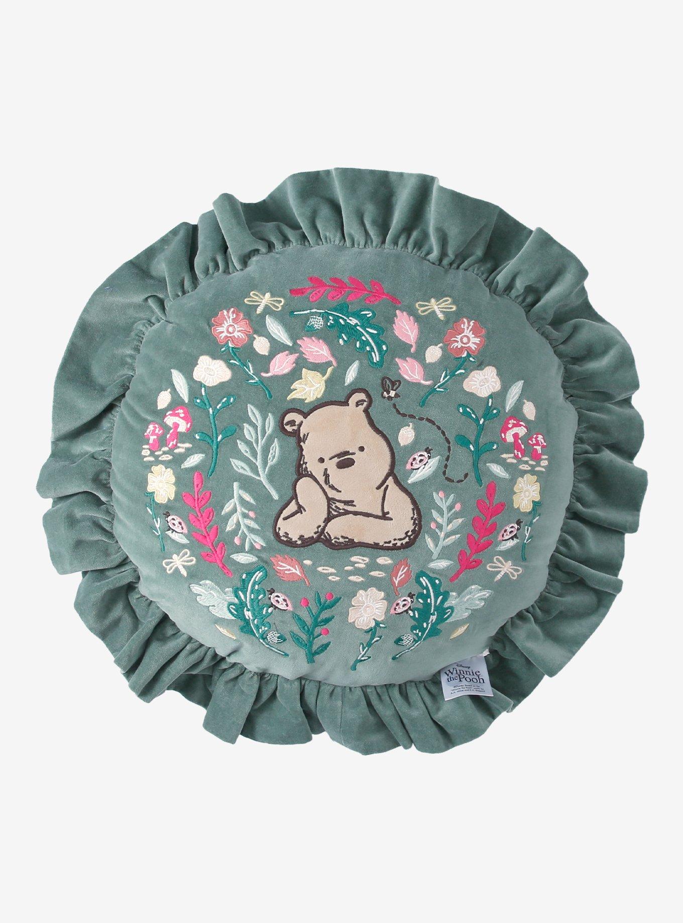 Disney Winnie the Pooh Floral Throw Pillow - BoxLunch Exclusive, , hi-res