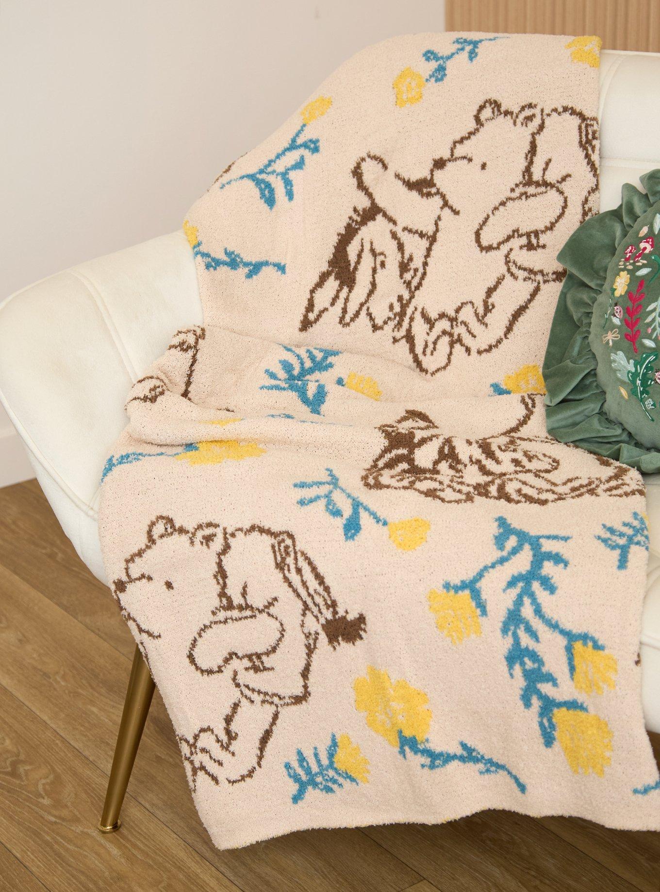 Disney Winnie the Pooh Illustrated Feather Knit Throw &mdash; BoxLunch Exclusive, , hi-res