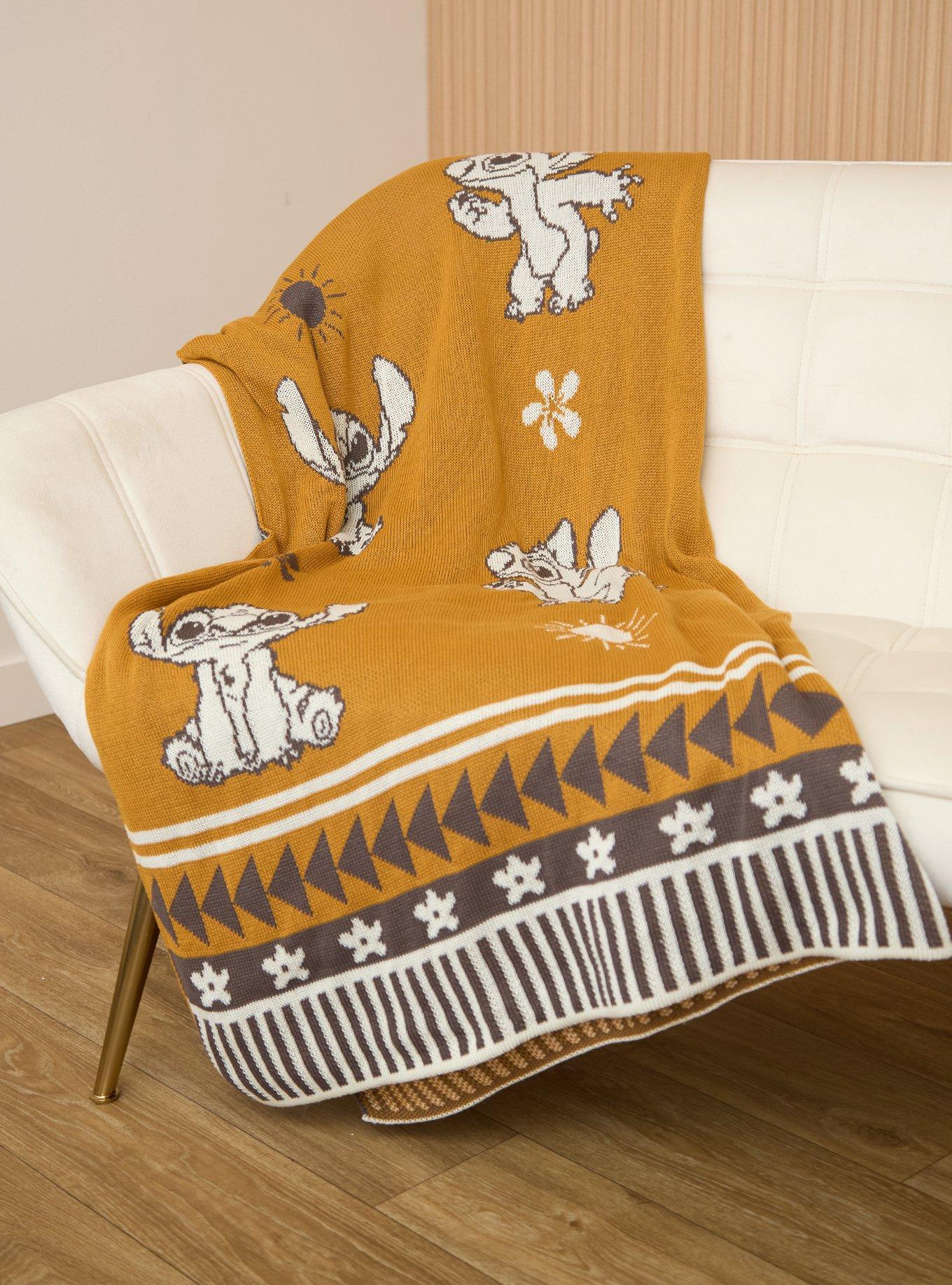 Disney Lilo & Stitch Tropical Icons Knit Throw &mdash; BoxLunch Exclusive, , hi-res
