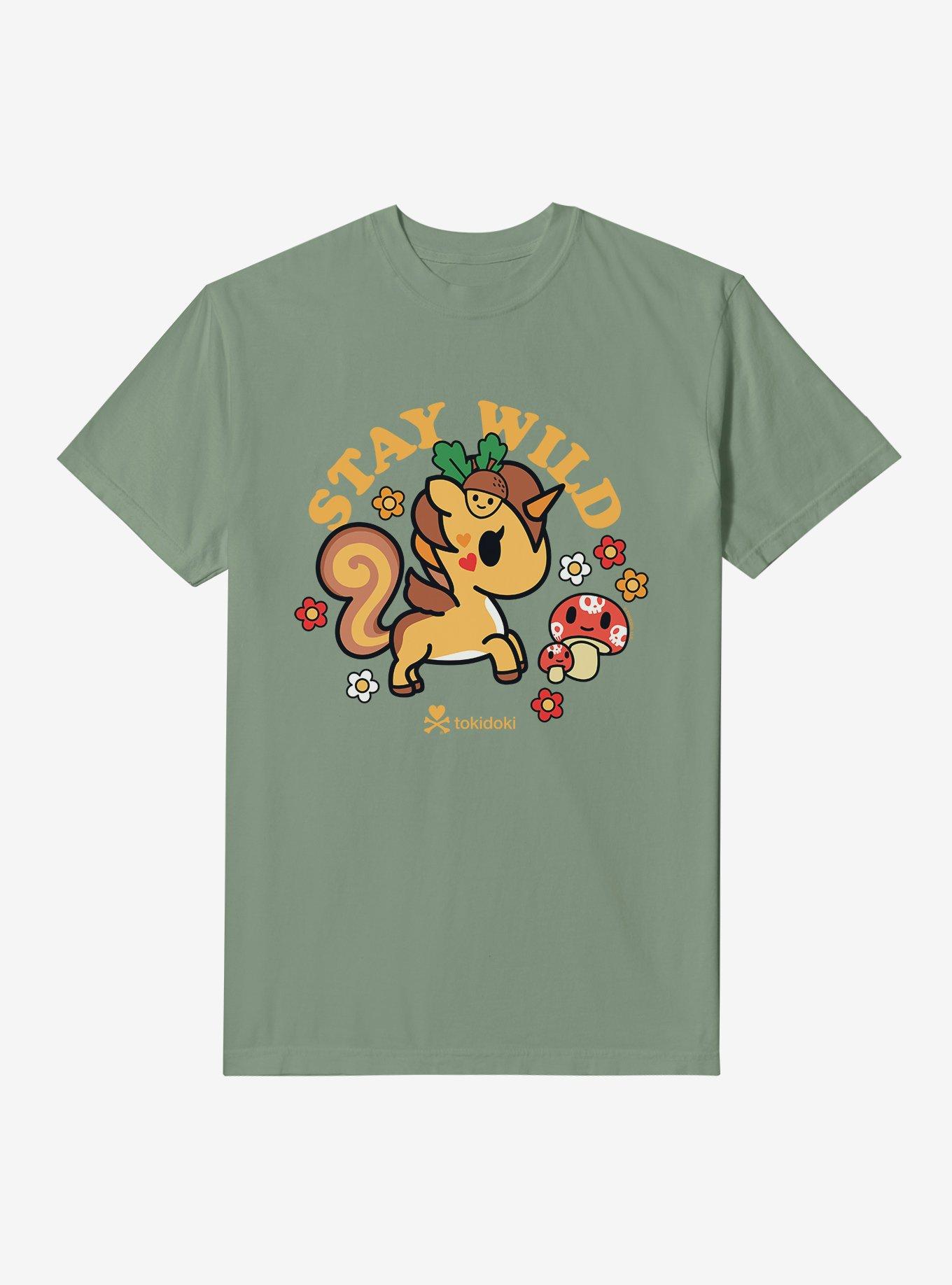 Tokidoki Stay Wild Unicorno Garment Dye T-Shirt, MOSS, hi-res