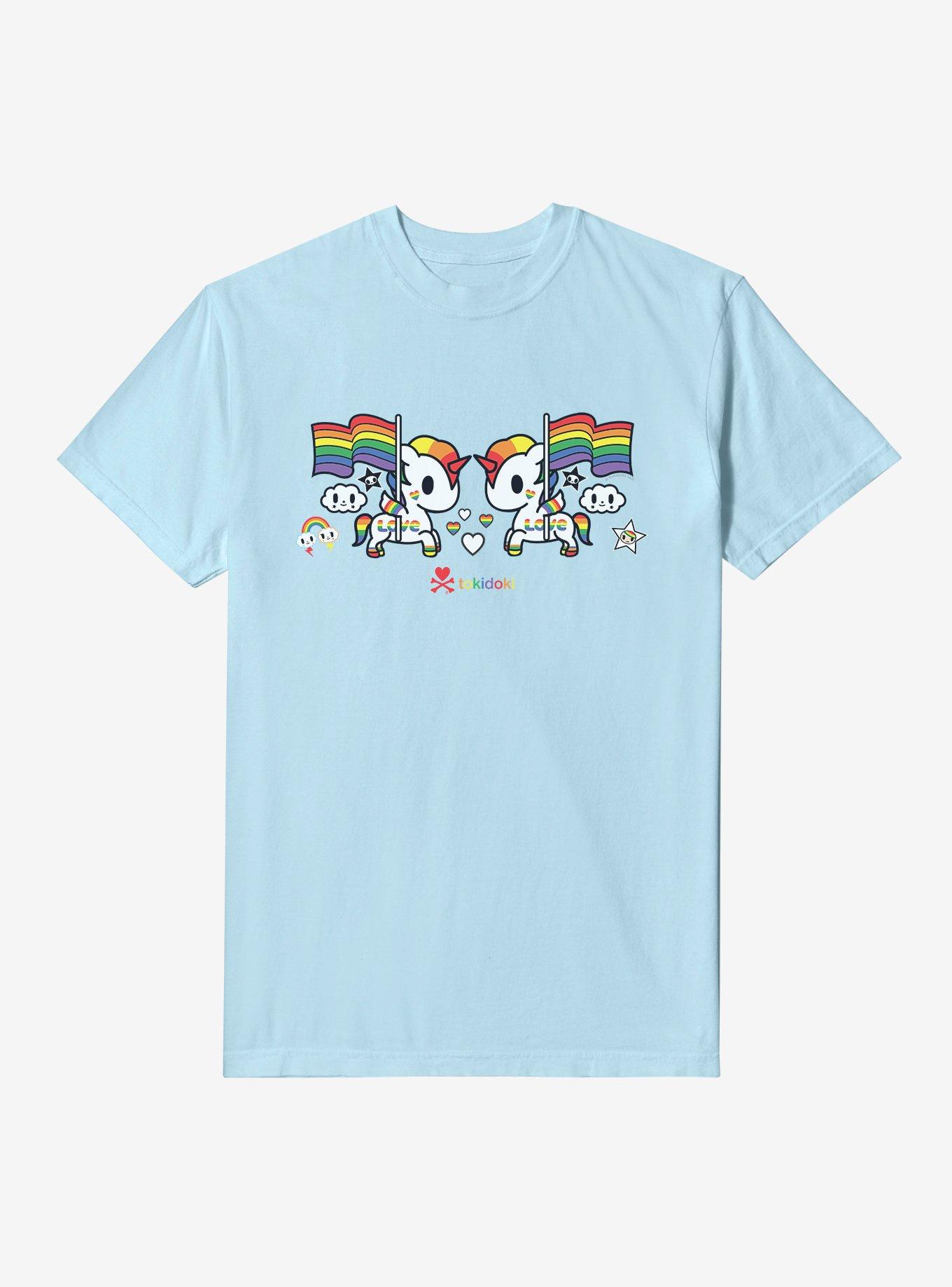 Tokidoki Unicorno Pride Icons Garment Dye T-Shirt, CHAMBRAY, hi-res